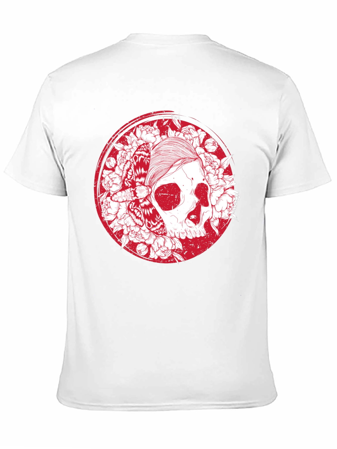 Skull & Moth Graphic T-Shirt - Black