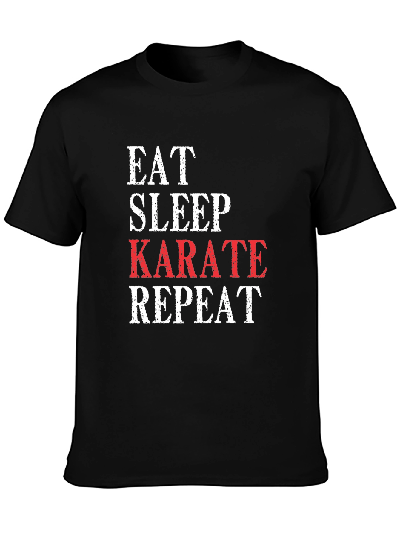 Eat Sleep Karate Repeat Black T-Shirt