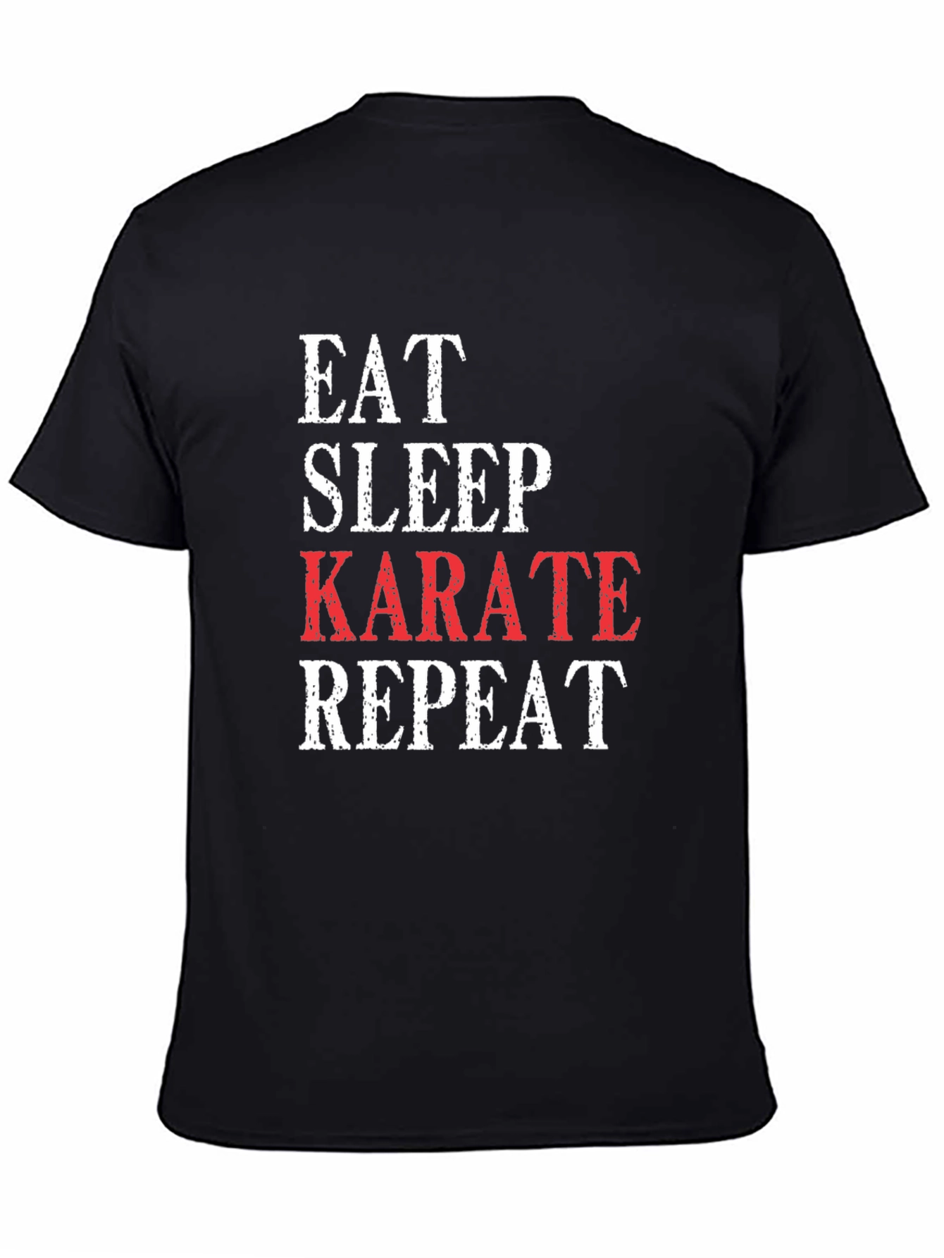 Eat Sleep Karate Repeat Black T-Shirt