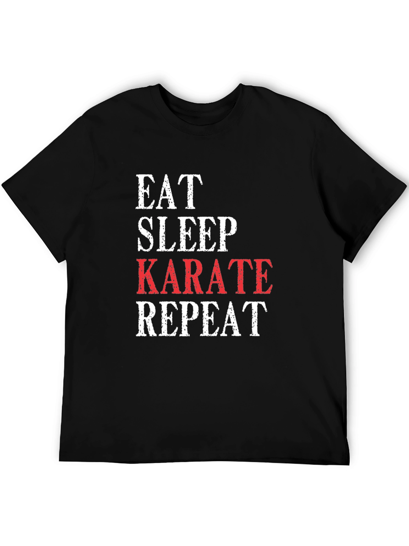 Eat Sleep Karate Repeat Black T-Shirt