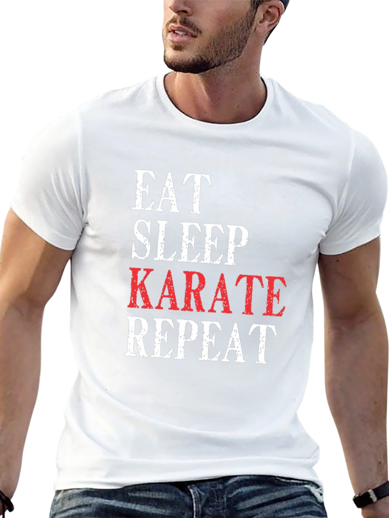 Eat Sleep Karate Repeat Black T-Shirt