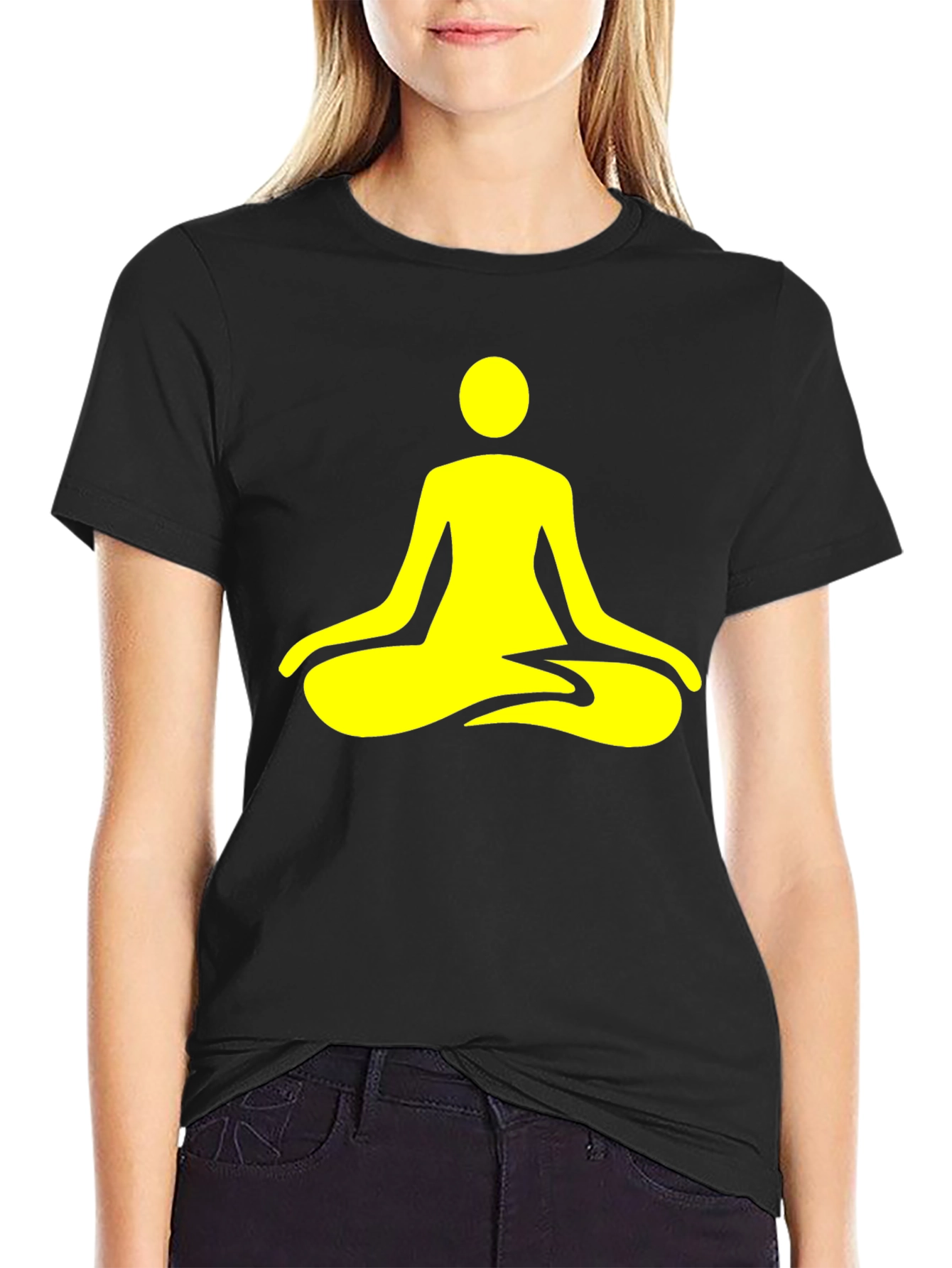 Zen Yoga Meditation Black T-Shirt
