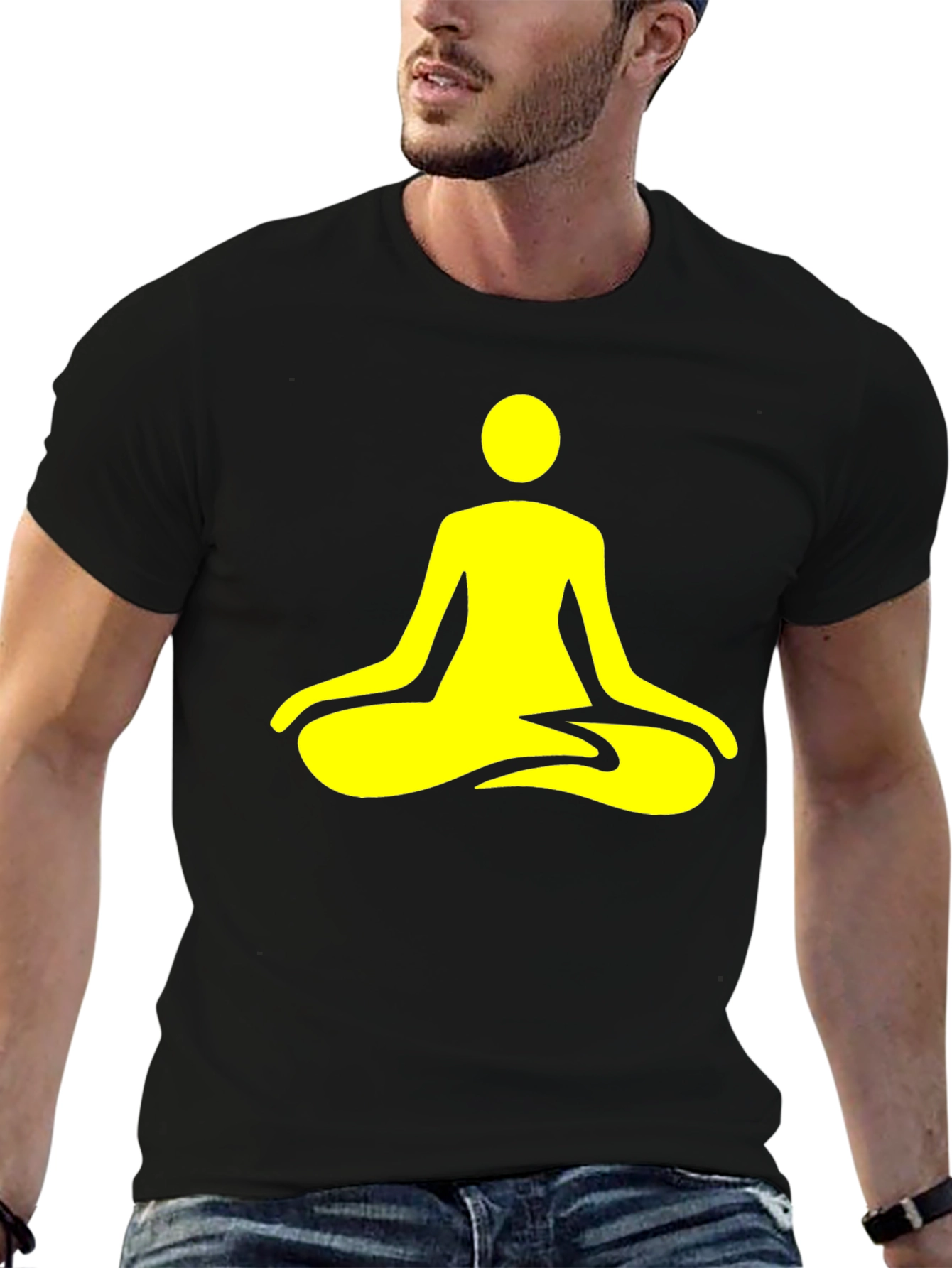 Zen Yoga Meditation Black T-Shirt