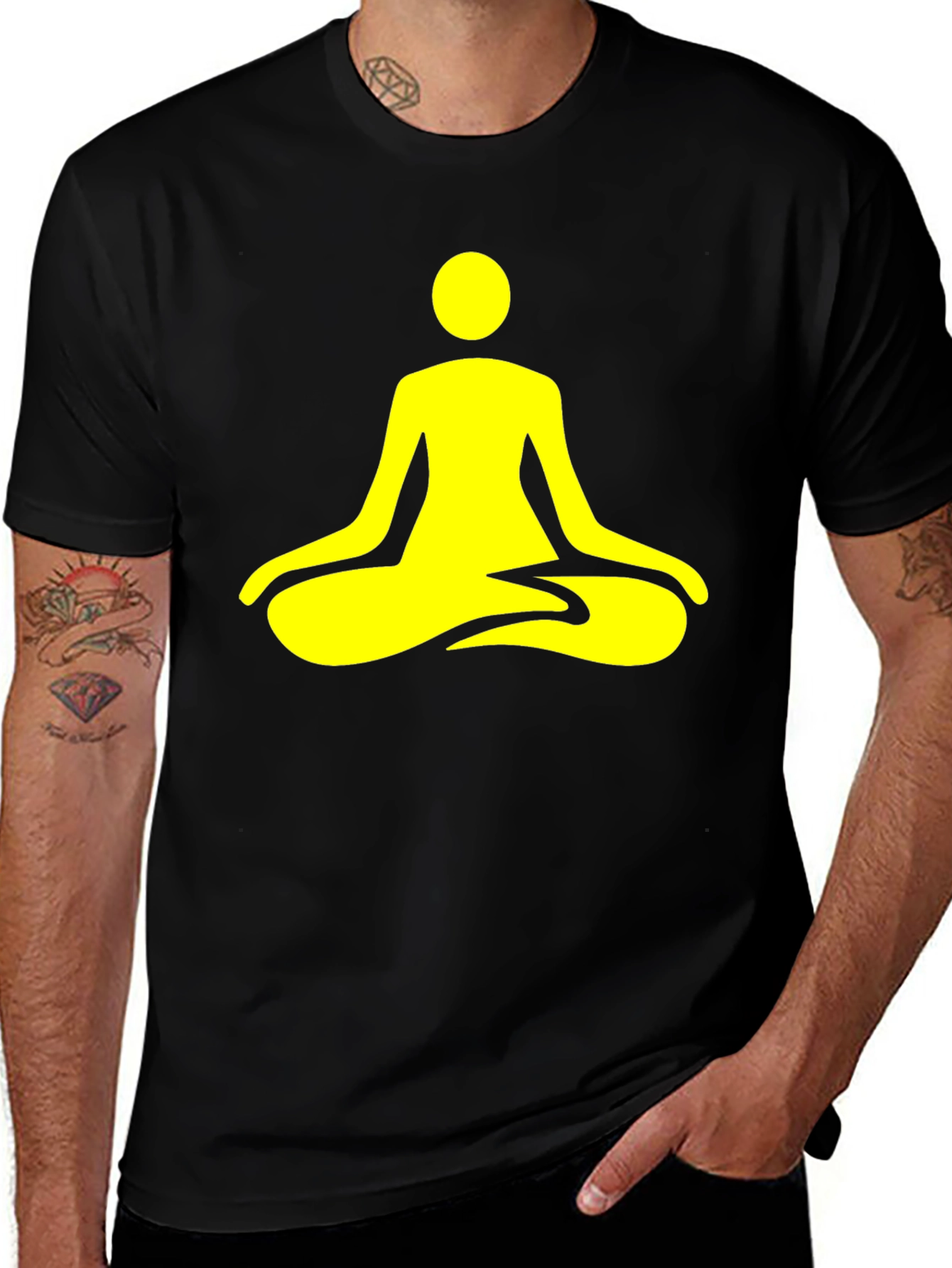 Zen Yoga Meditation Black T-Shirt