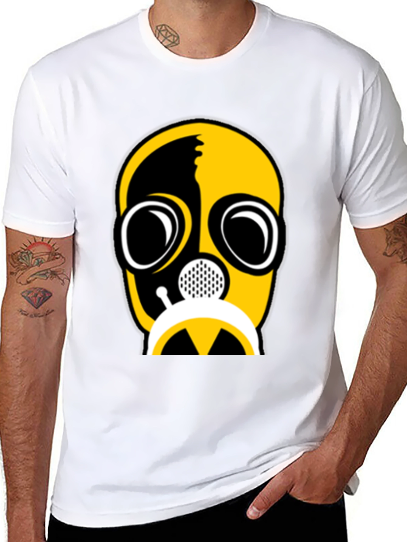 Gas Mask Graphic Tee - Bold Statement Shirt