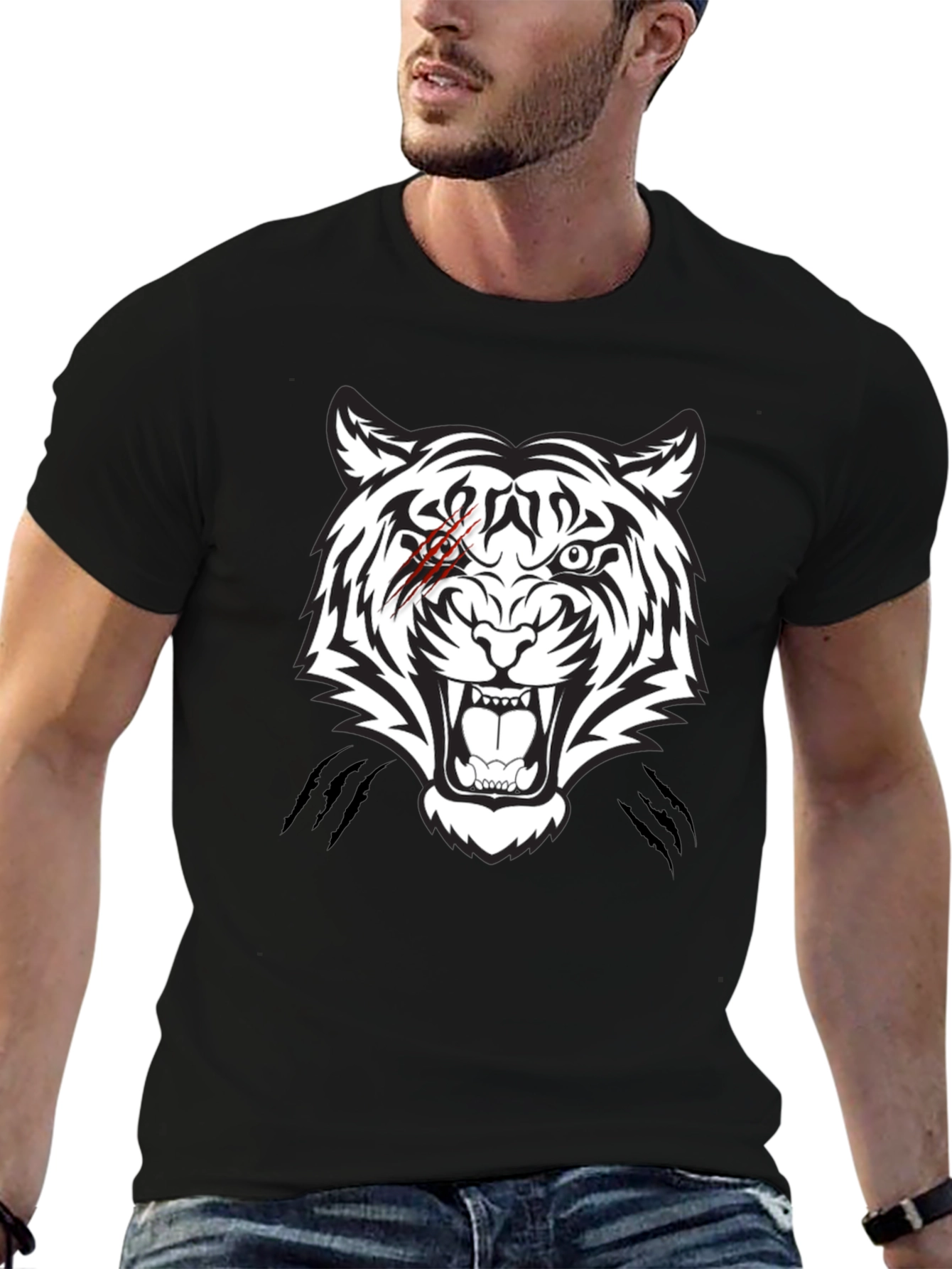 Tiger Graphic T-Shirt - Fierce Animal Design