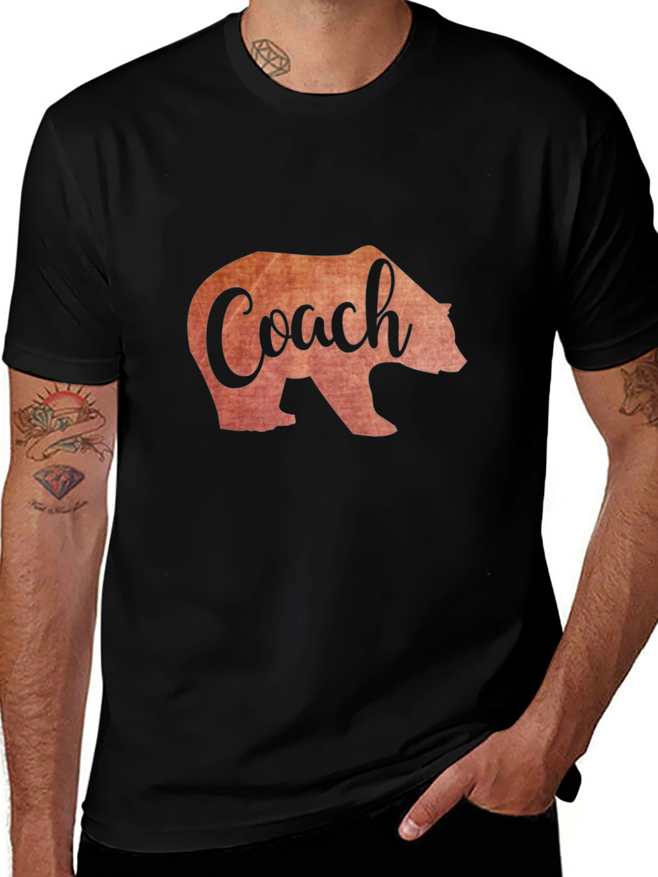 Coach Bear Graphic Tee - Black