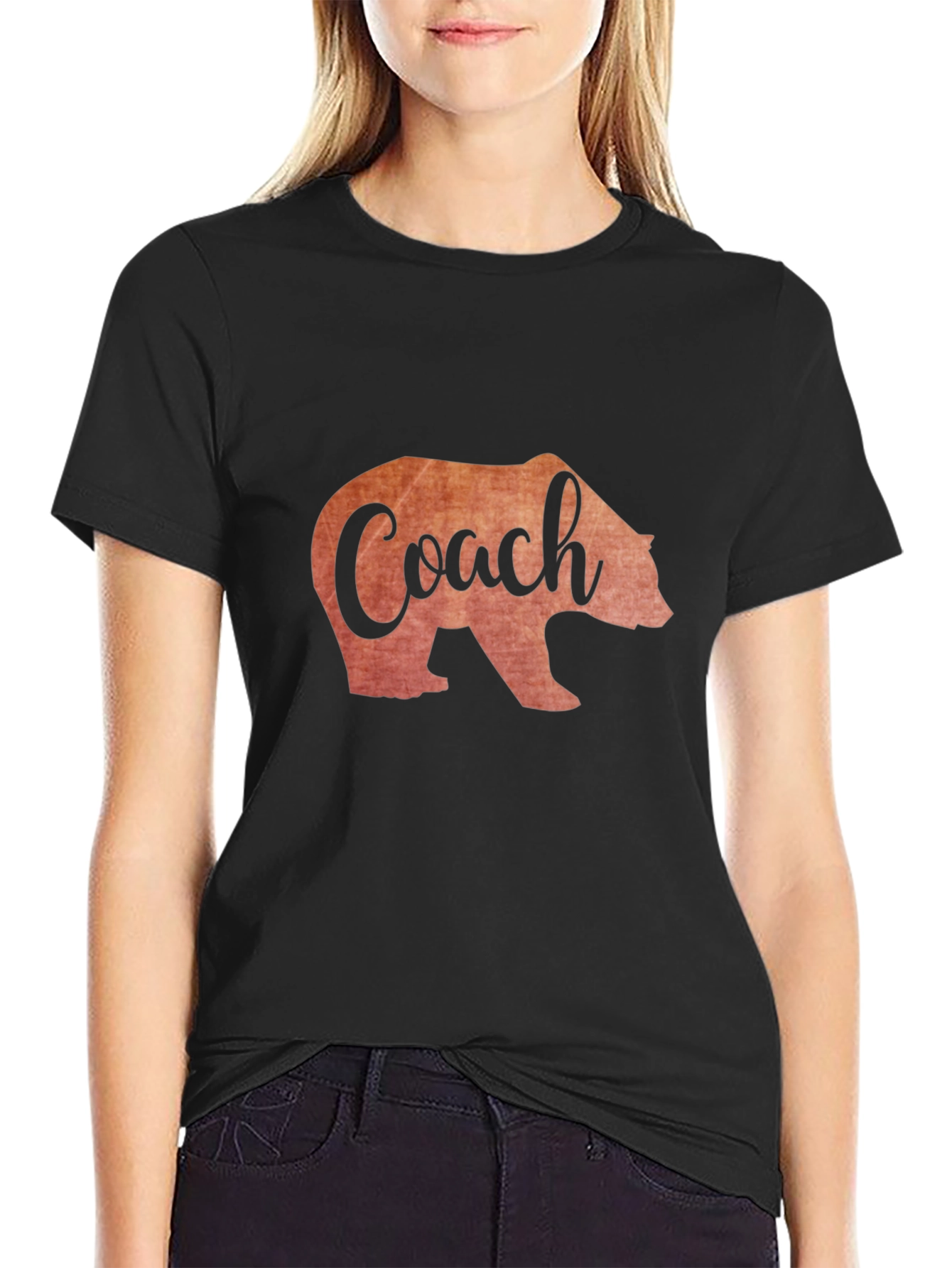 Coach Bear Graphic Tee - Black