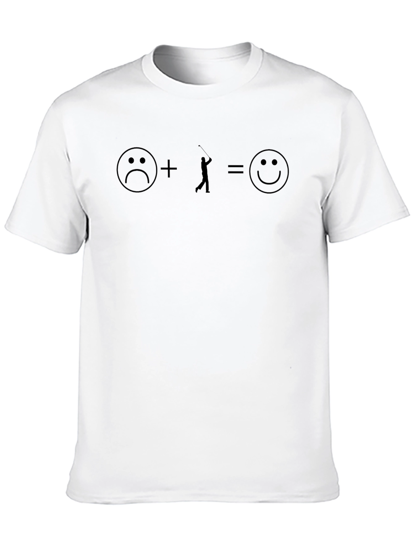 Golfing Happiness T-Shirt - Black Graphic Tee