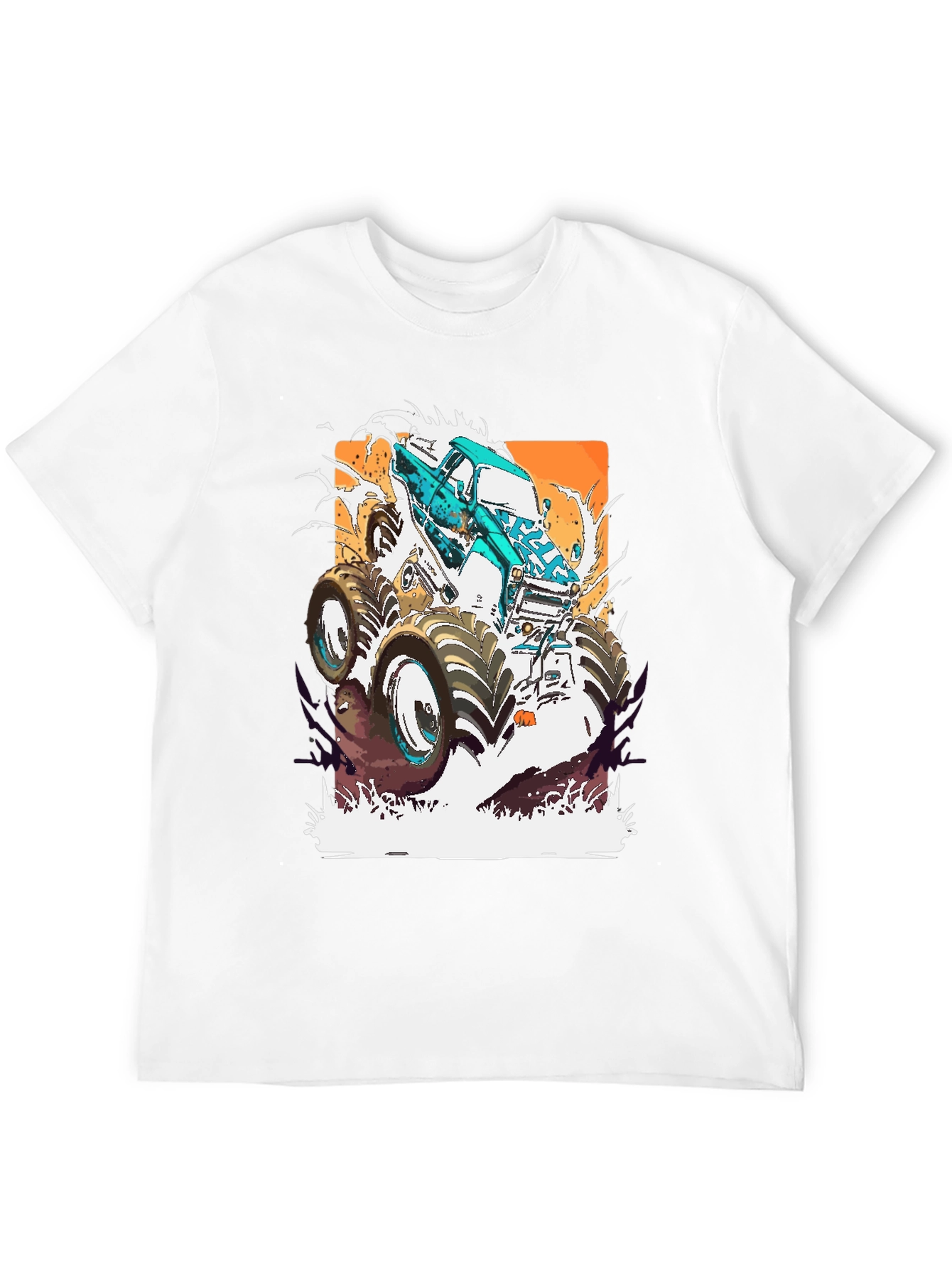 Monster Truck Graphic Tee - Bold Black Cotton Shirt