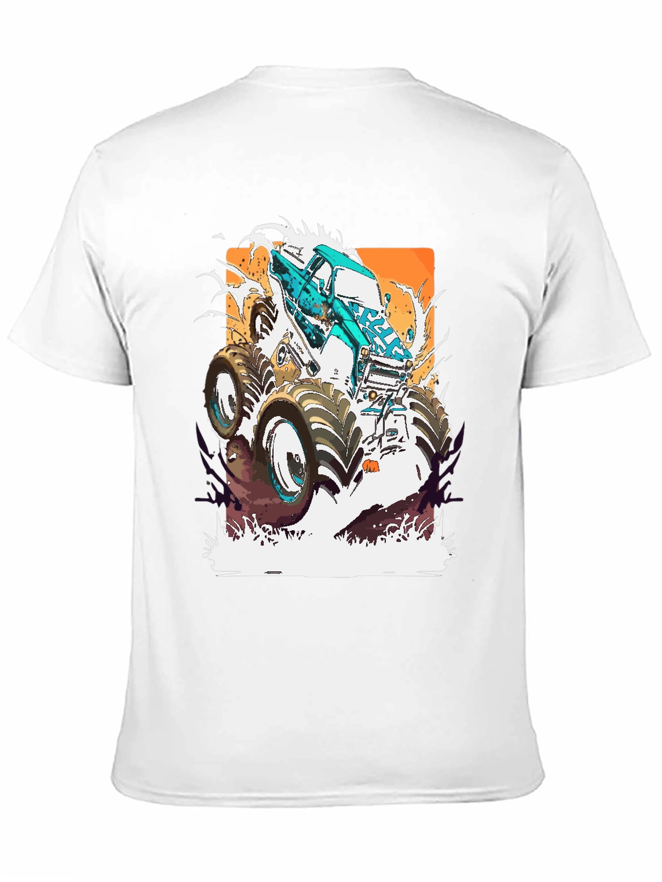 Monster Truck Graphic Tee - Bold Black Cotton Shirt