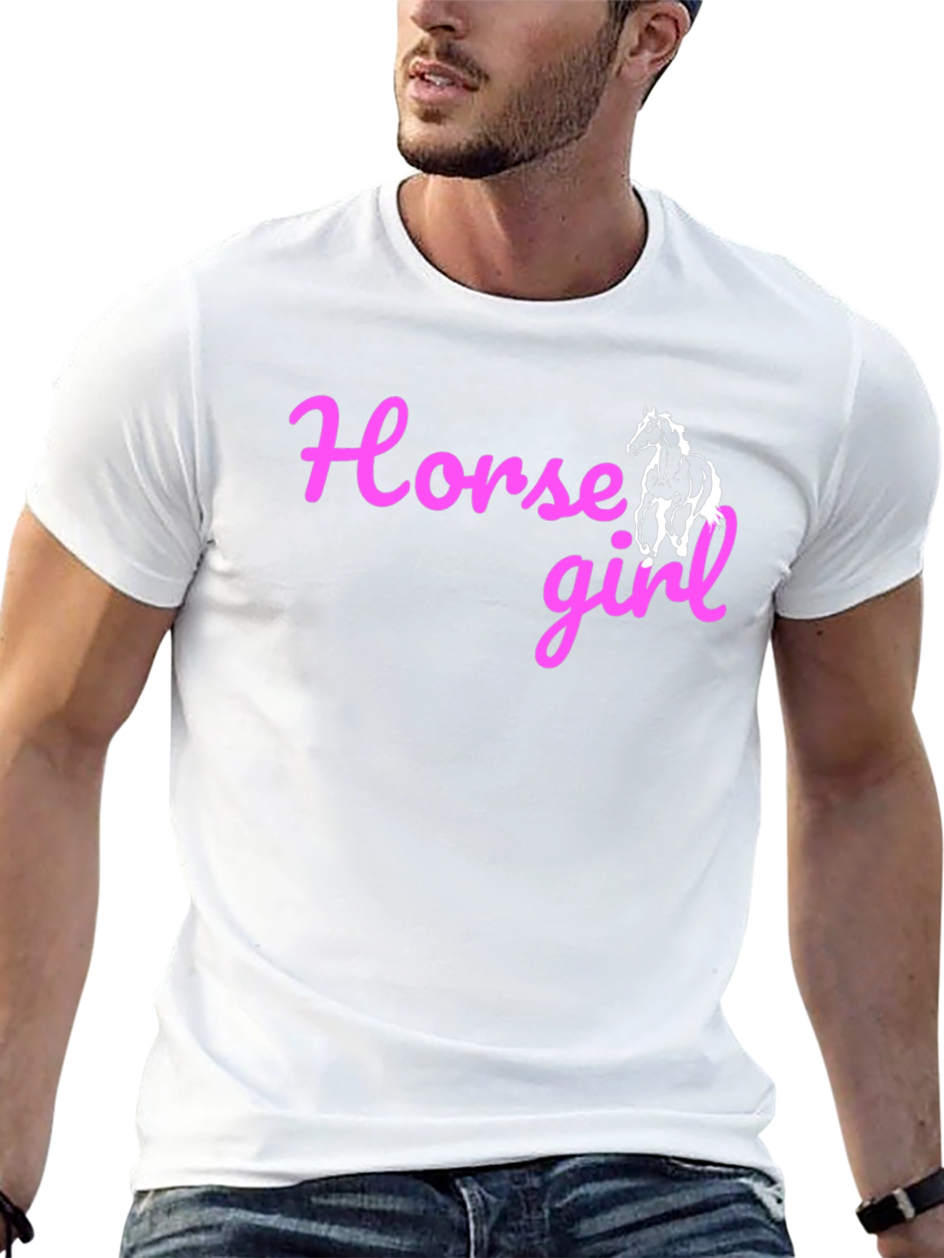 Horse Girl Graphic Tee - Black Cotton T-Shirt