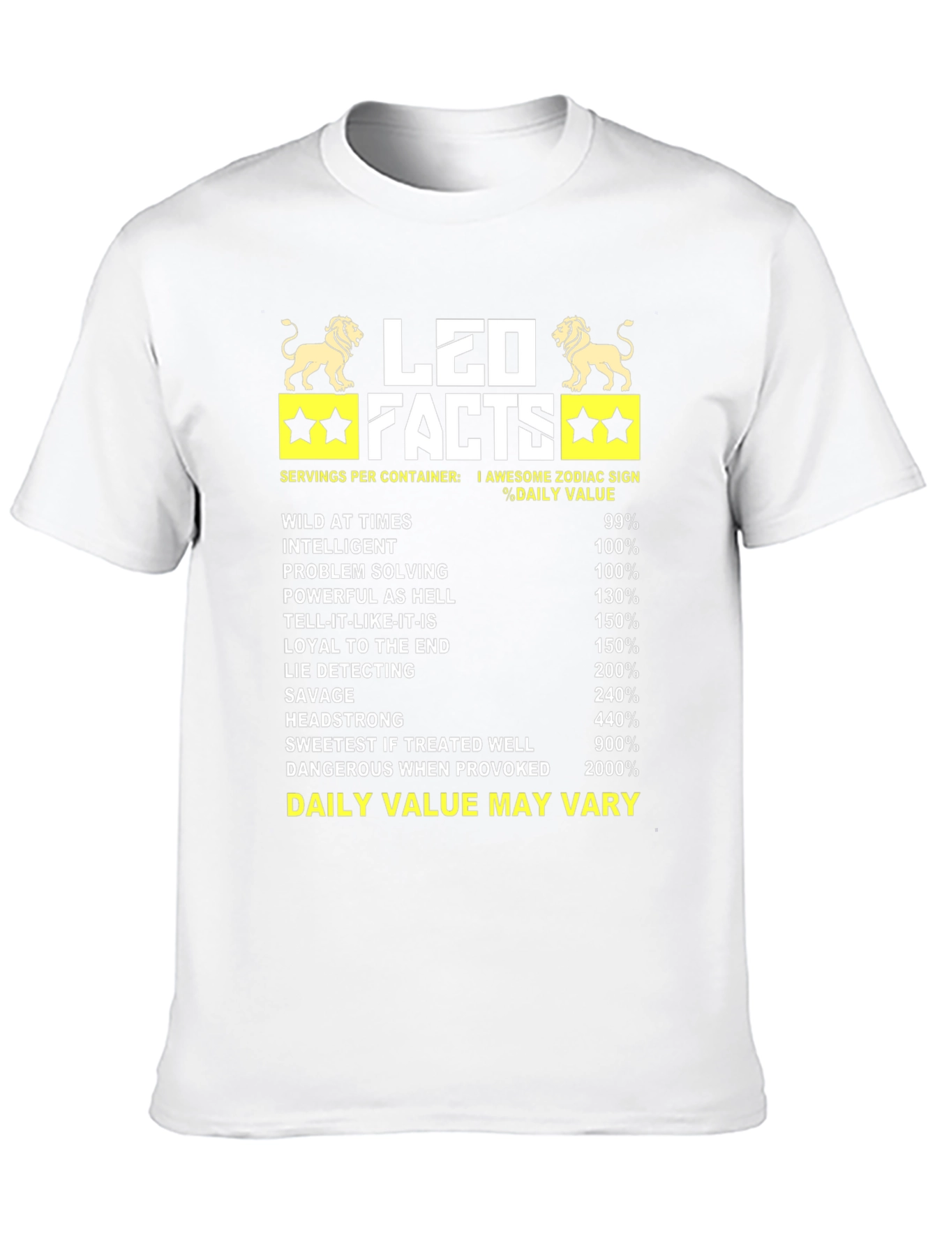 Leo Facts Black Graphic T-Shirt