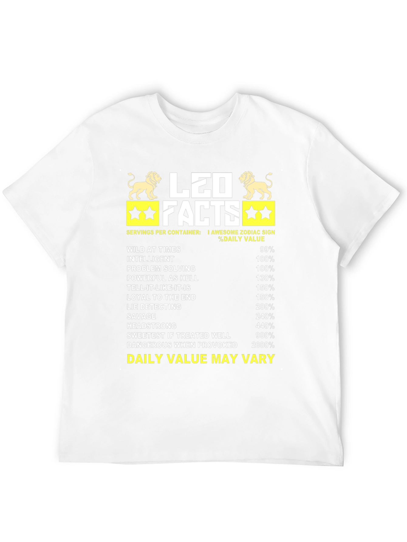 Leo Facts Black Graphic T-Shirt