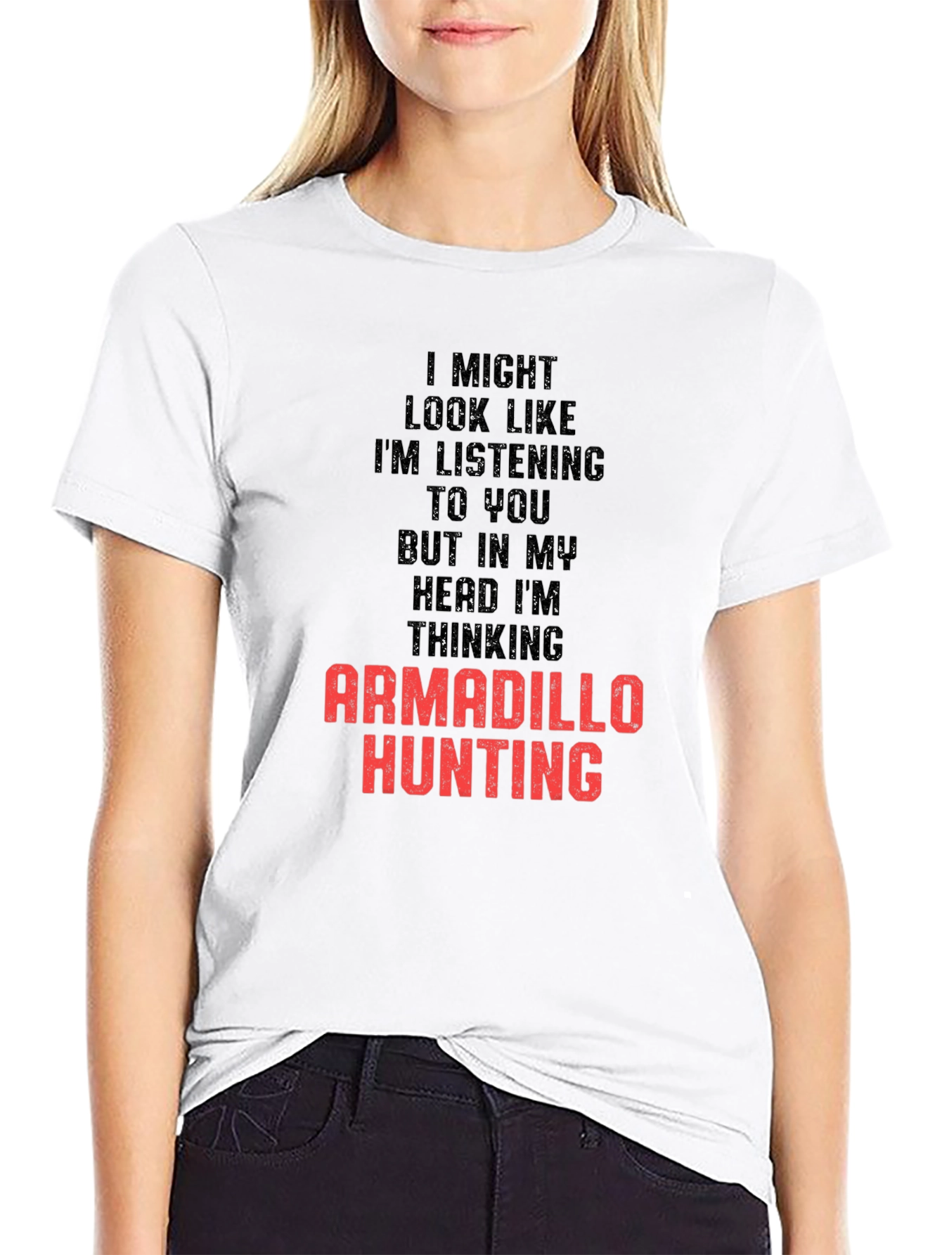 Armadillo Hunting T-Shirt Funny Mens Graphic Tee