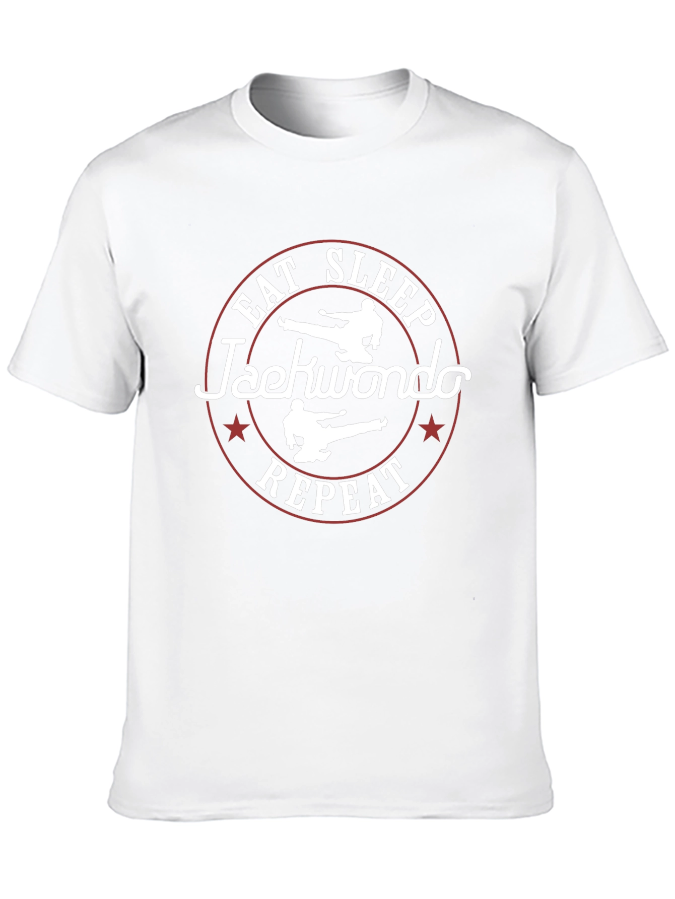 Eat Sleep Taekwondo Repeat Black Graphic Tee