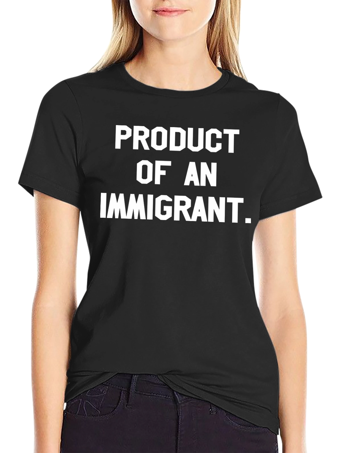 Product of An Immigrant T-Shirt - Black Cotton Blend