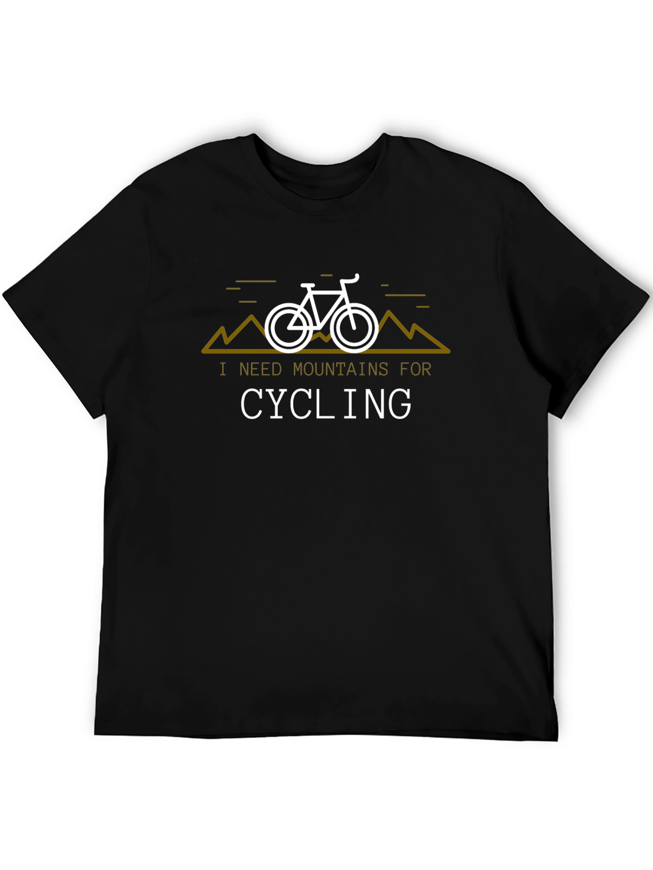 Cycling Mountains Black T-Shirt