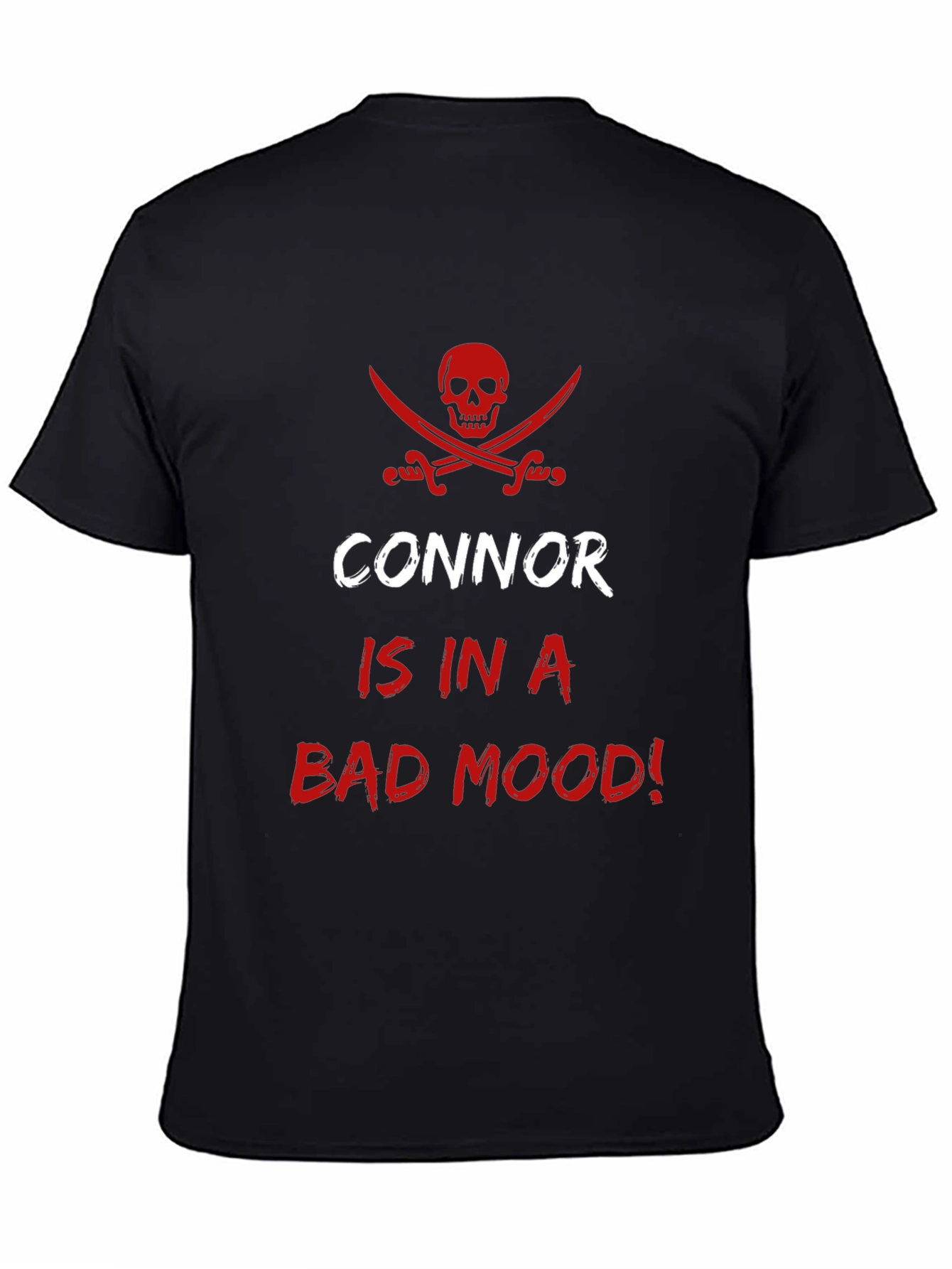 Connor Bad Mood Black Cotton T-Shirt