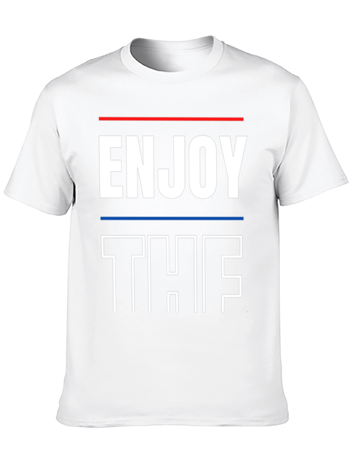 Enjoy The Shirt Graphic Tee Black Casual Wear