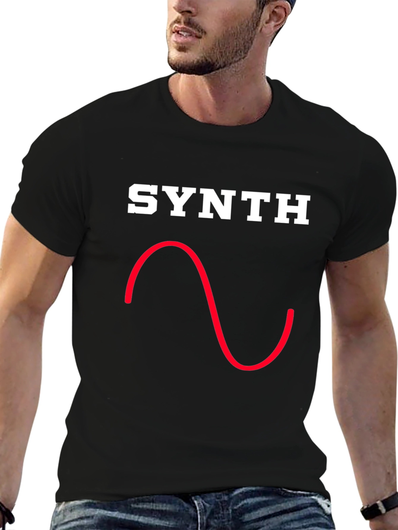 Synth Waveform Graphic Tee - Black T-Shirt