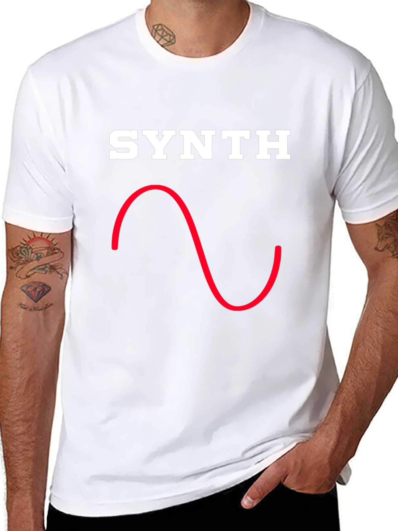 Synth Waveform Graphic Tee - Black T-Shirt