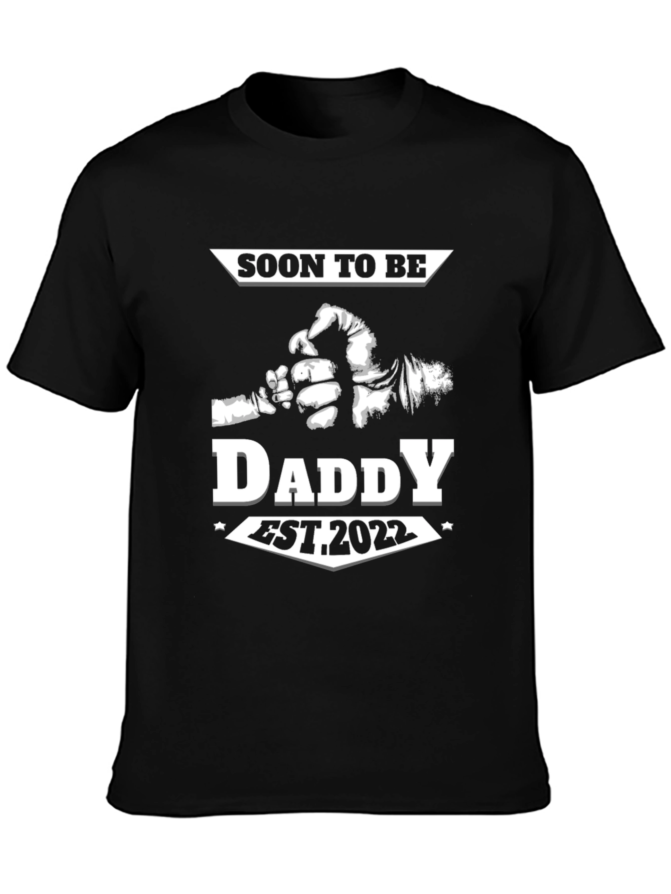 Soon To Be Daddy Est. 2022 Black T-Shirt
