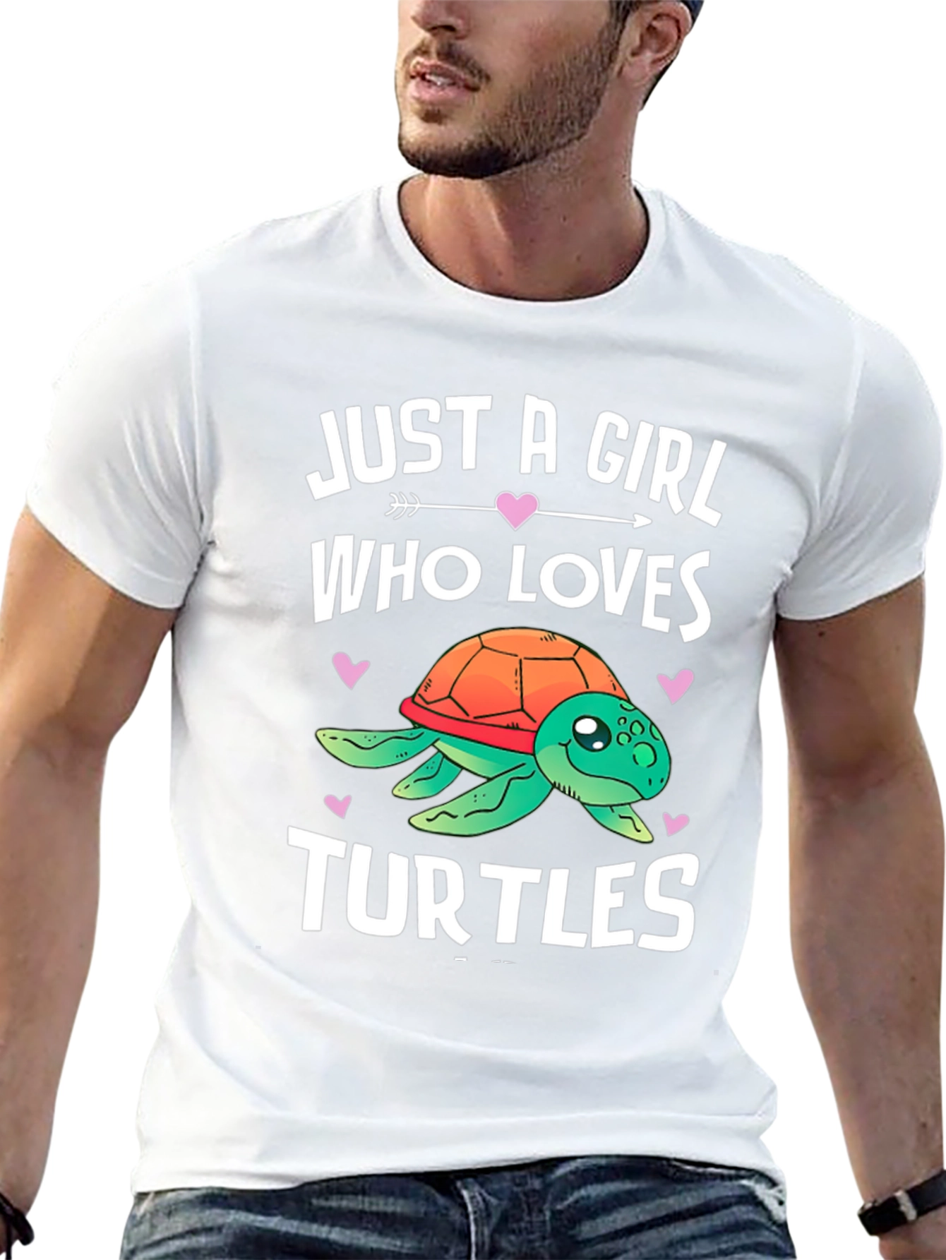 Girl Who Loves Turtles Black T-Shirt