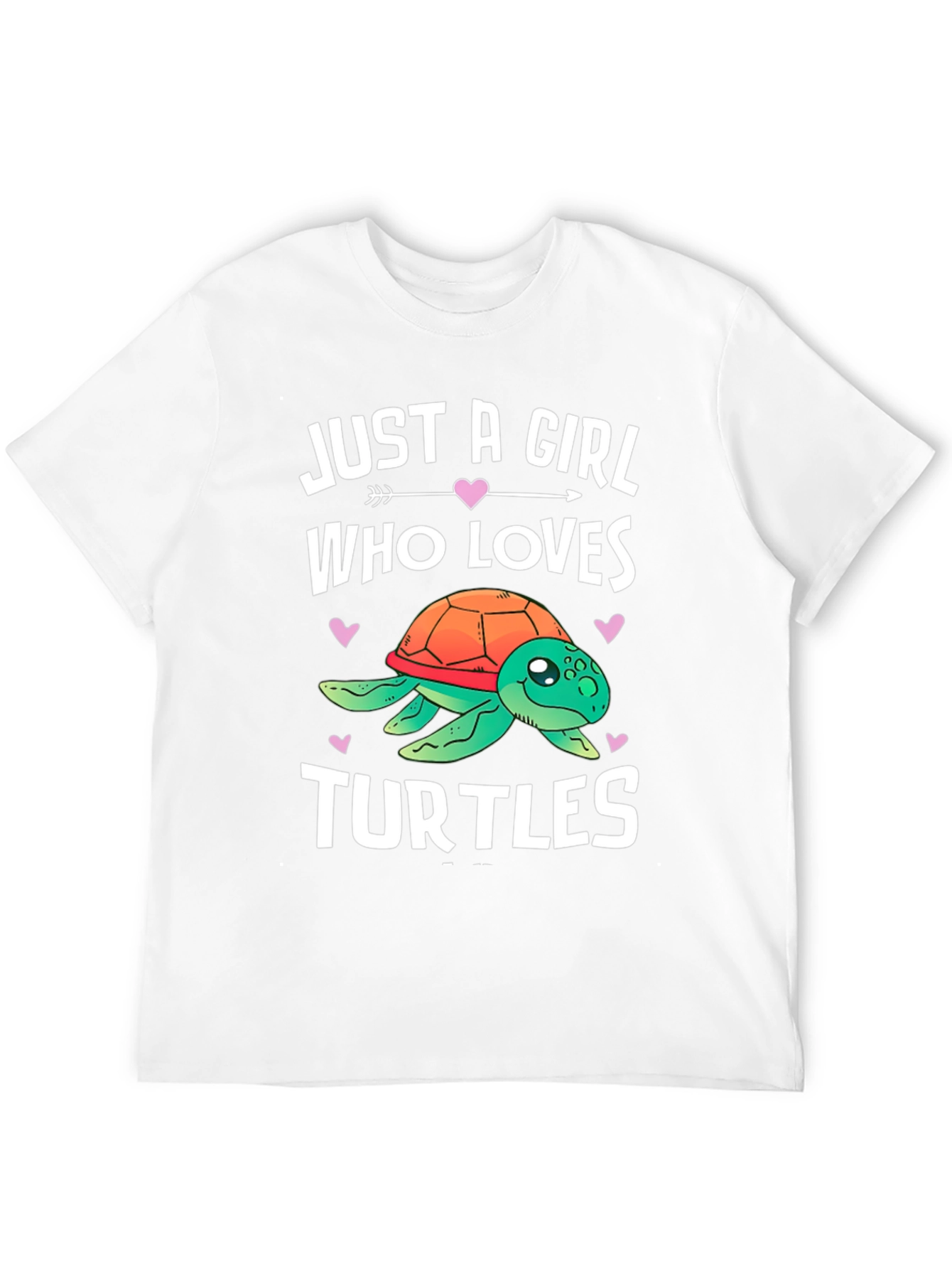 Girl Who Loves Turtles Black T-Shirt