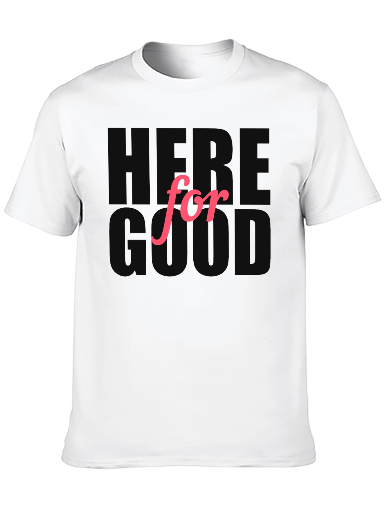 Here For Good Black Graphic Tee