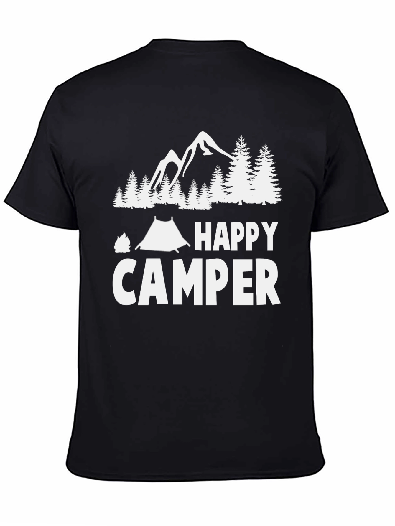 Happy Camper Graphic Tee - Outdoor Adventure Shirt