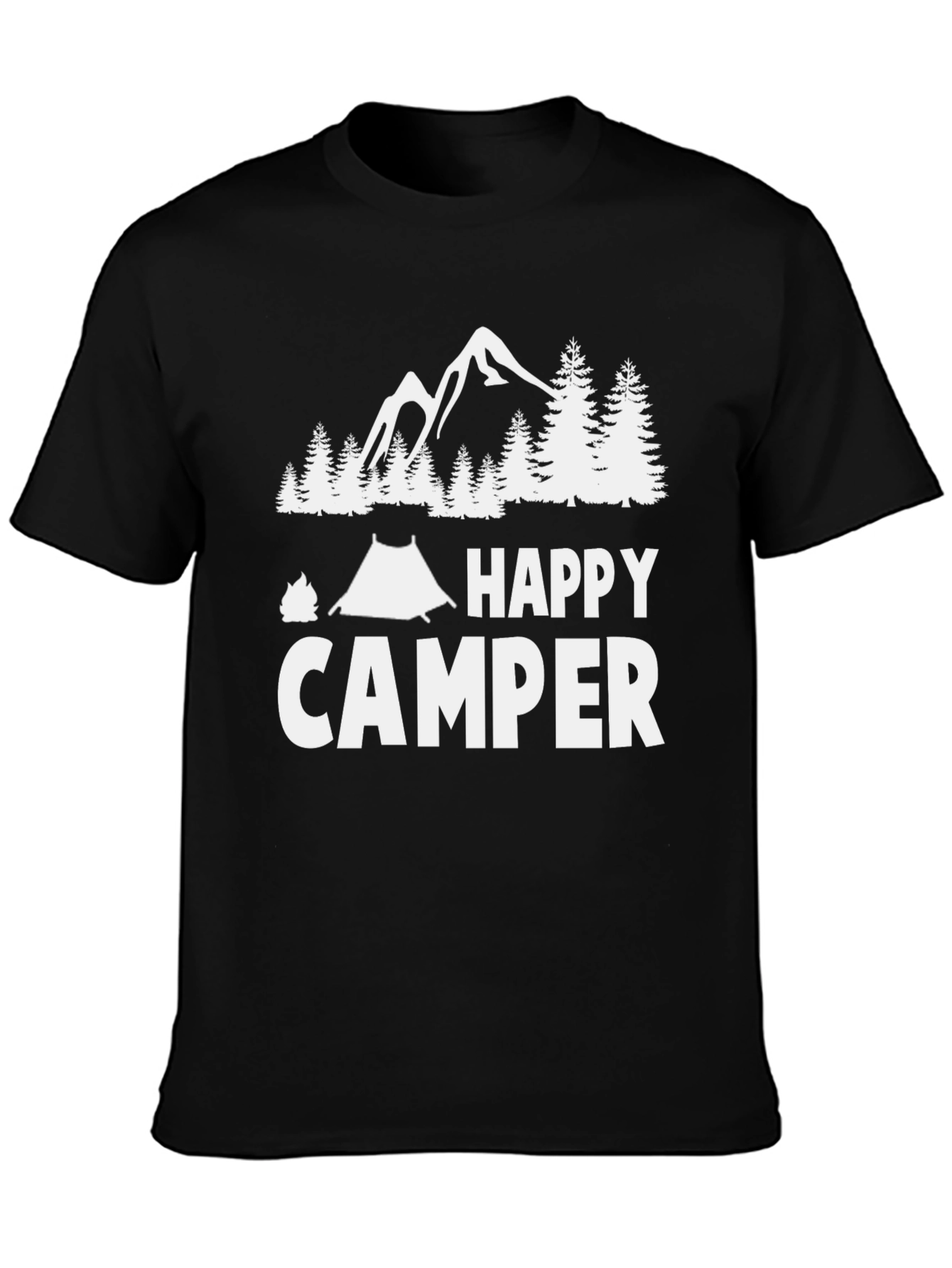 Happy Camper Graphic Tee - Outdoor Adventure Shirt