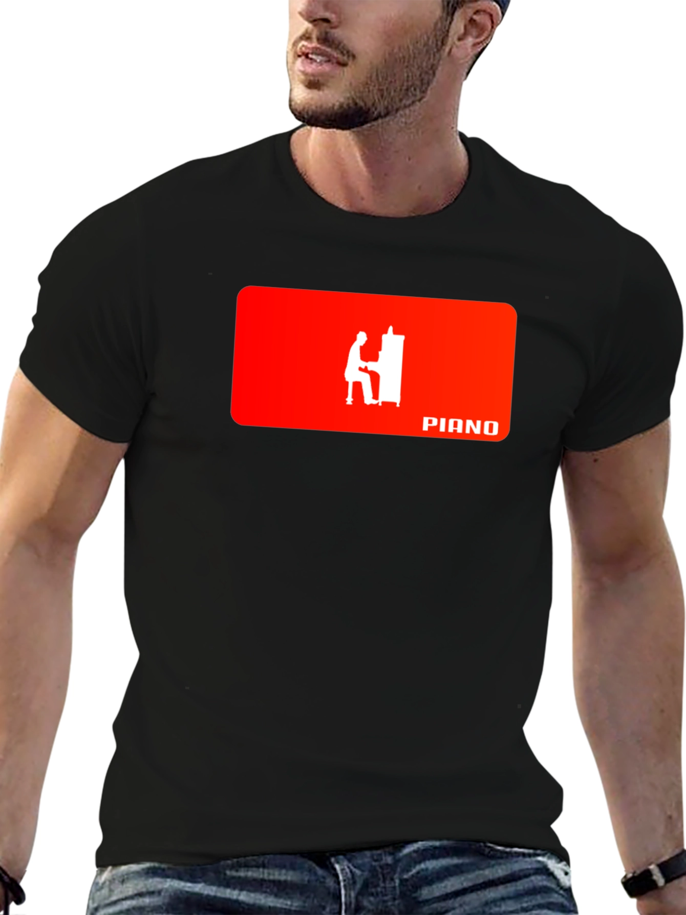 Piano Player Graphic Tee - Cool Musician T-Shirt