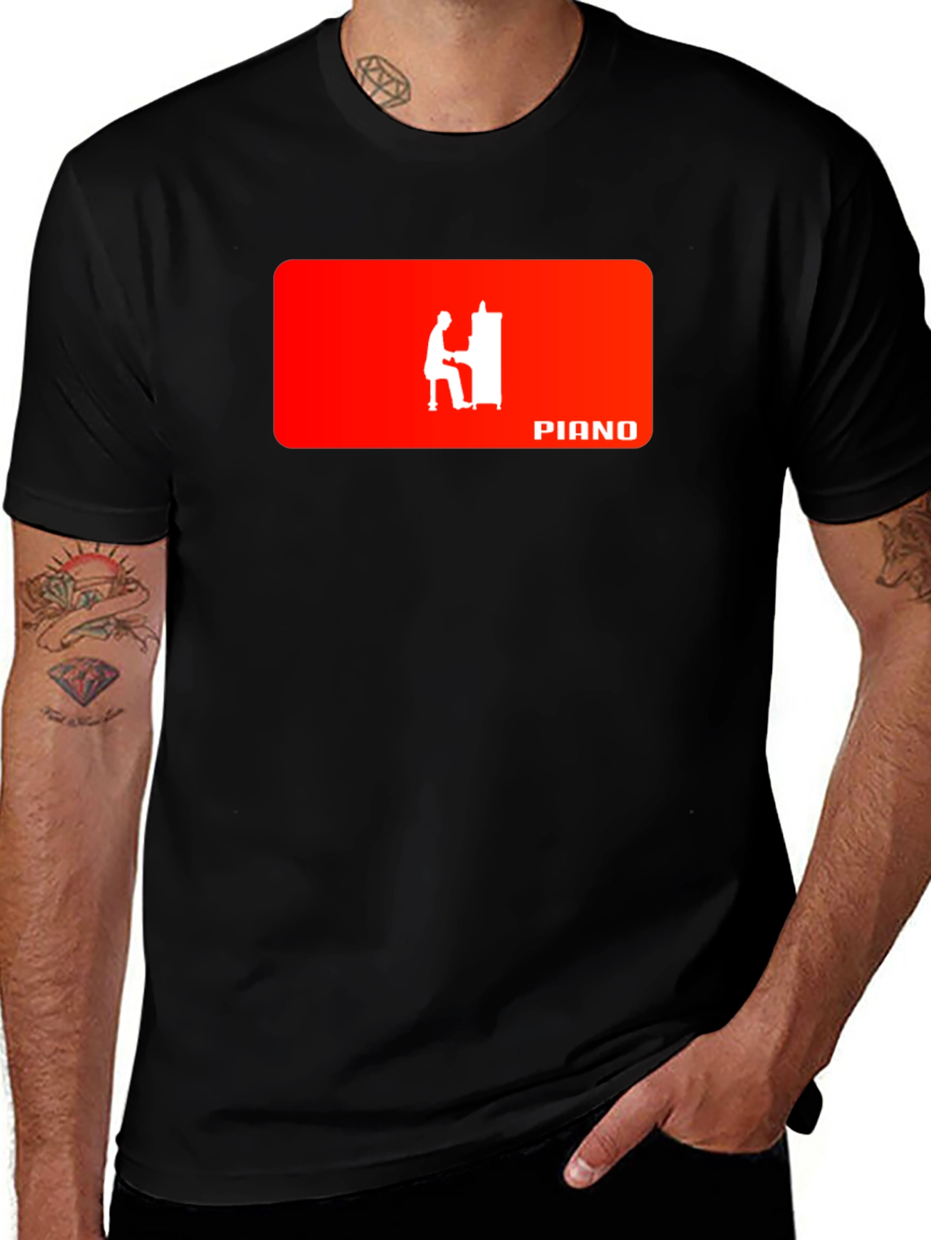 Piano Player Graphic Tee - Cool Musician T-Shirt