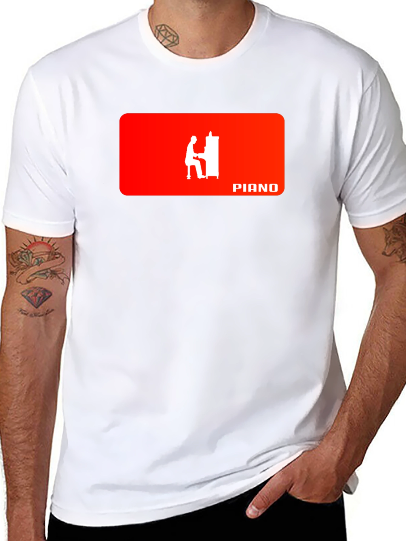 Piano Player Graphic Tee - Cool Musician T-Shirt