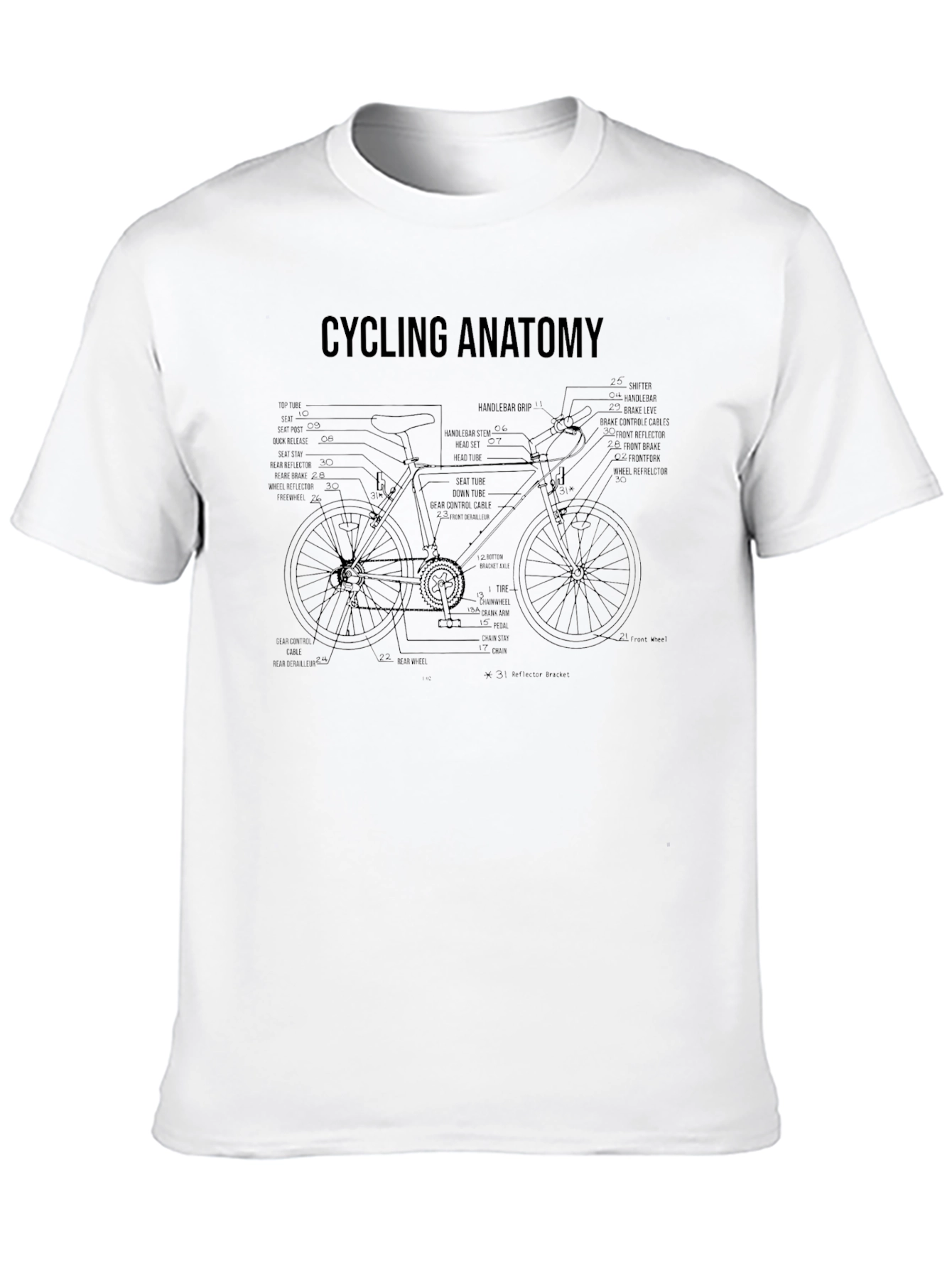 Cycling Anatomy T-Shirt - Black