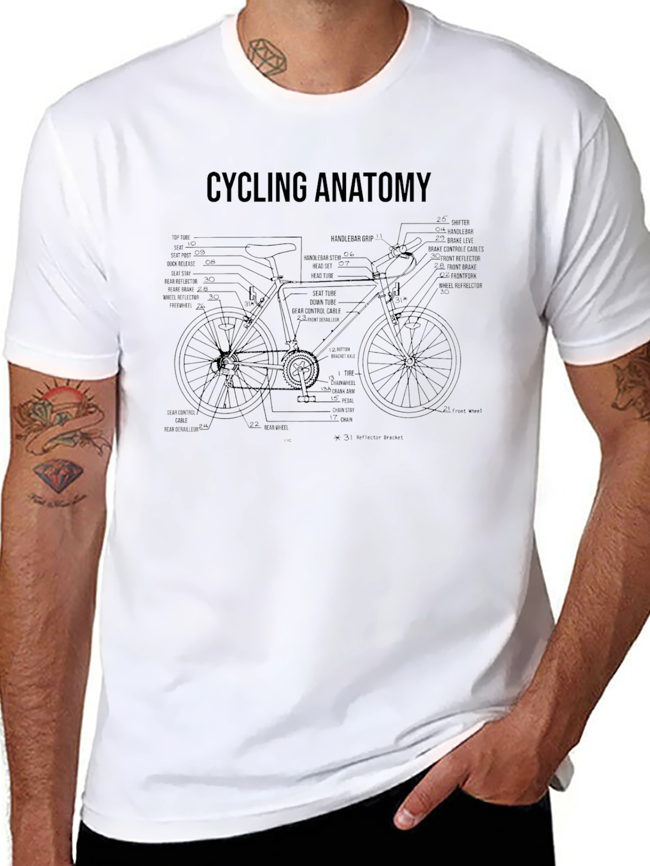 Cycling Anatomy T-Shirt - Black