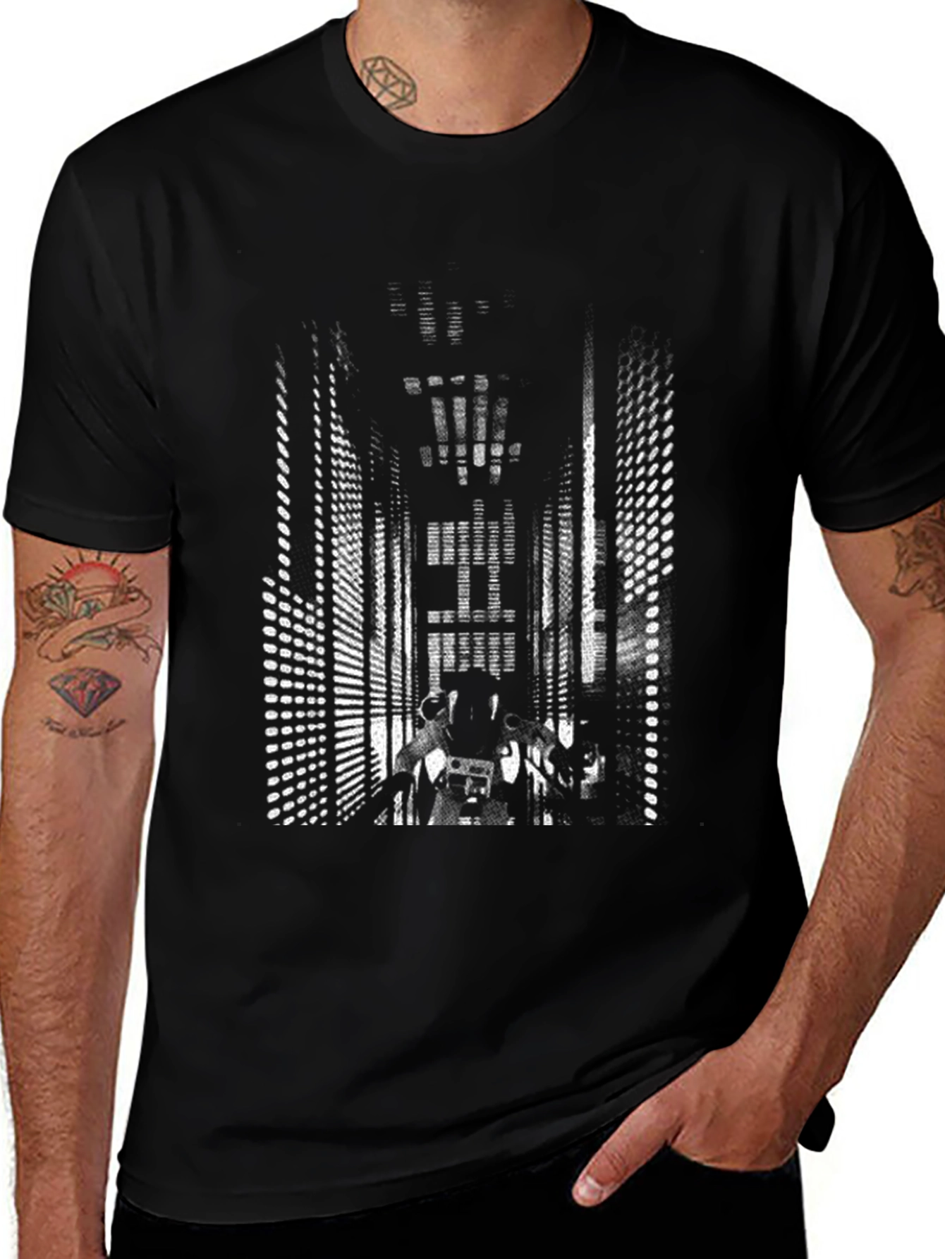2001: A Space Odyssey Mens Graphic Tee - Black