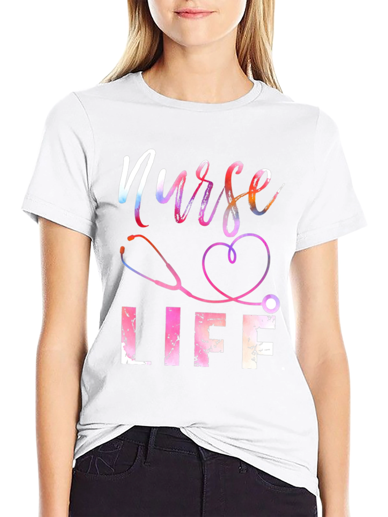 Nurse Life T-Shirt - Stethoscope Heart