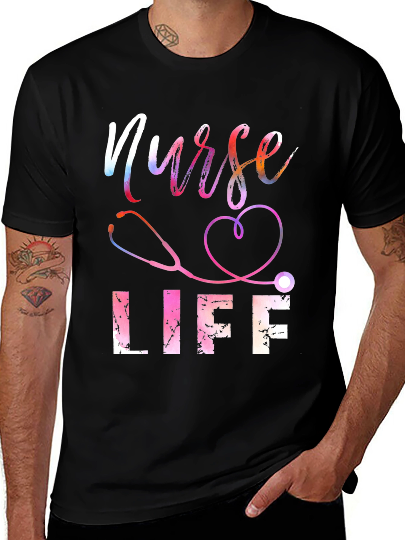 Nurse Life T-Shirt - Stethoscope Heart