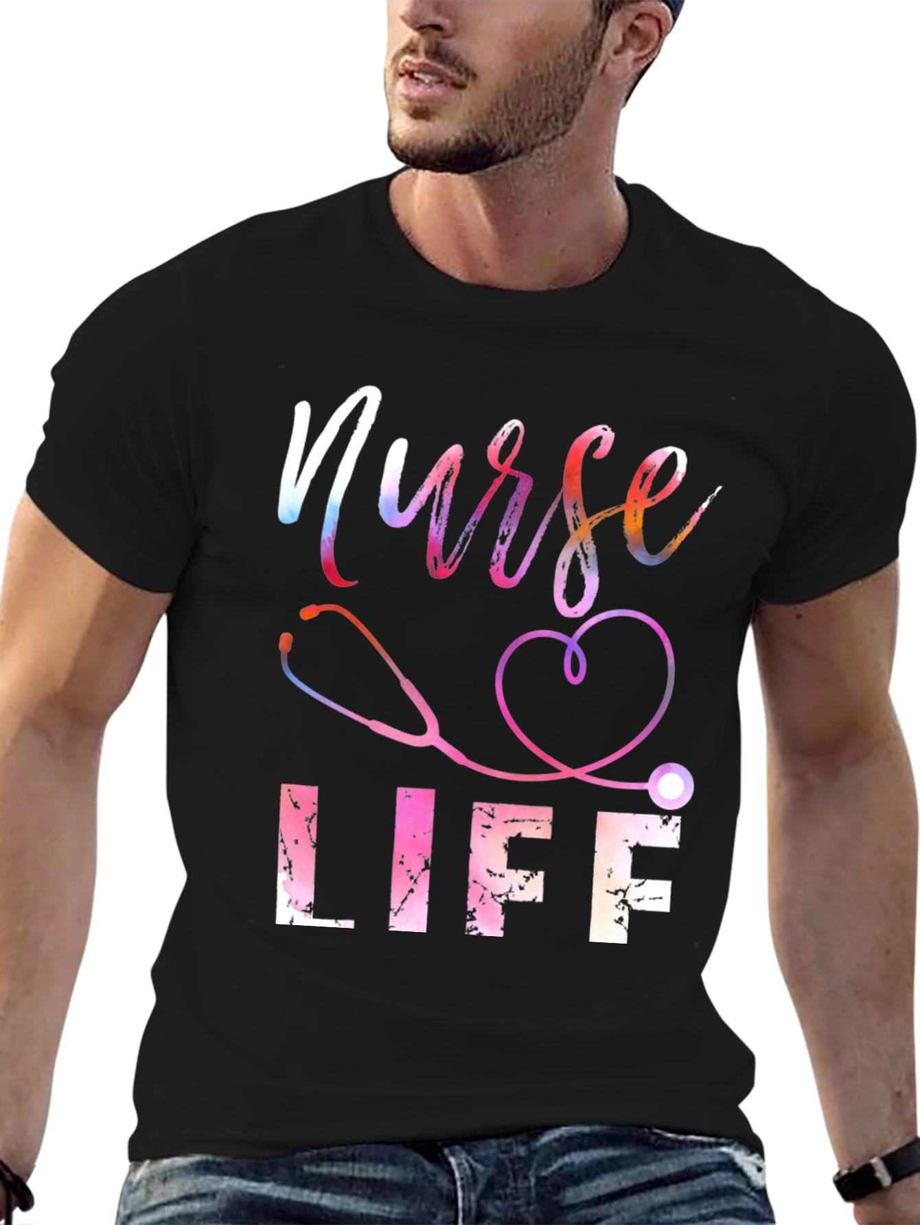 Nurse Life T-Shirt - Stethoscope Heart