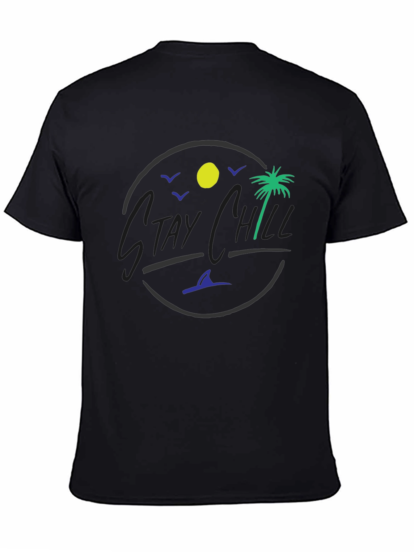 Stay Chill Graphic T-Shirt - Tropical Design