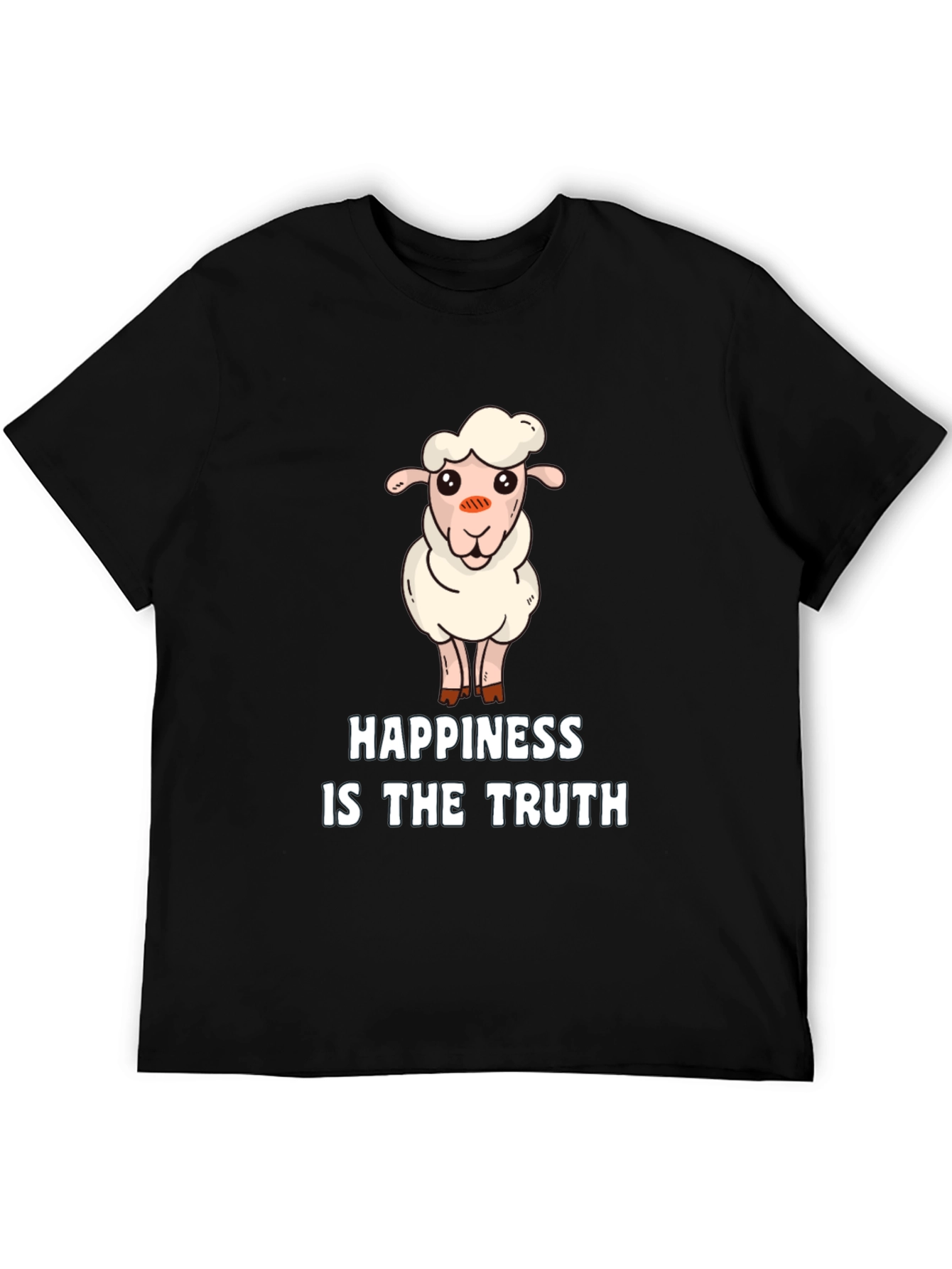 Cute Sheep T-Shirt - Happiness is the Truth
