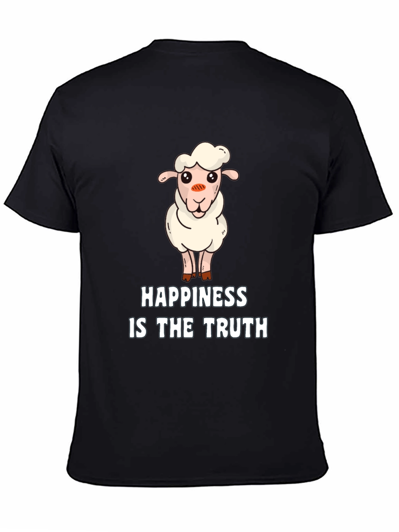 Cute Sheep T-Shirt - Happiness is the Truth