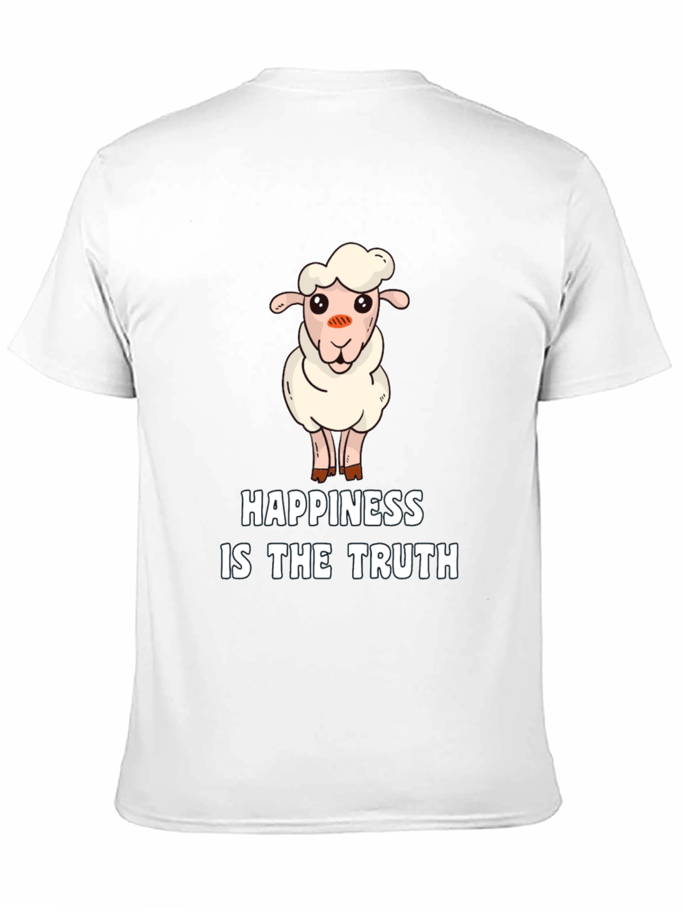 Cute Sheep T-Shirt - Happiness is the Truth