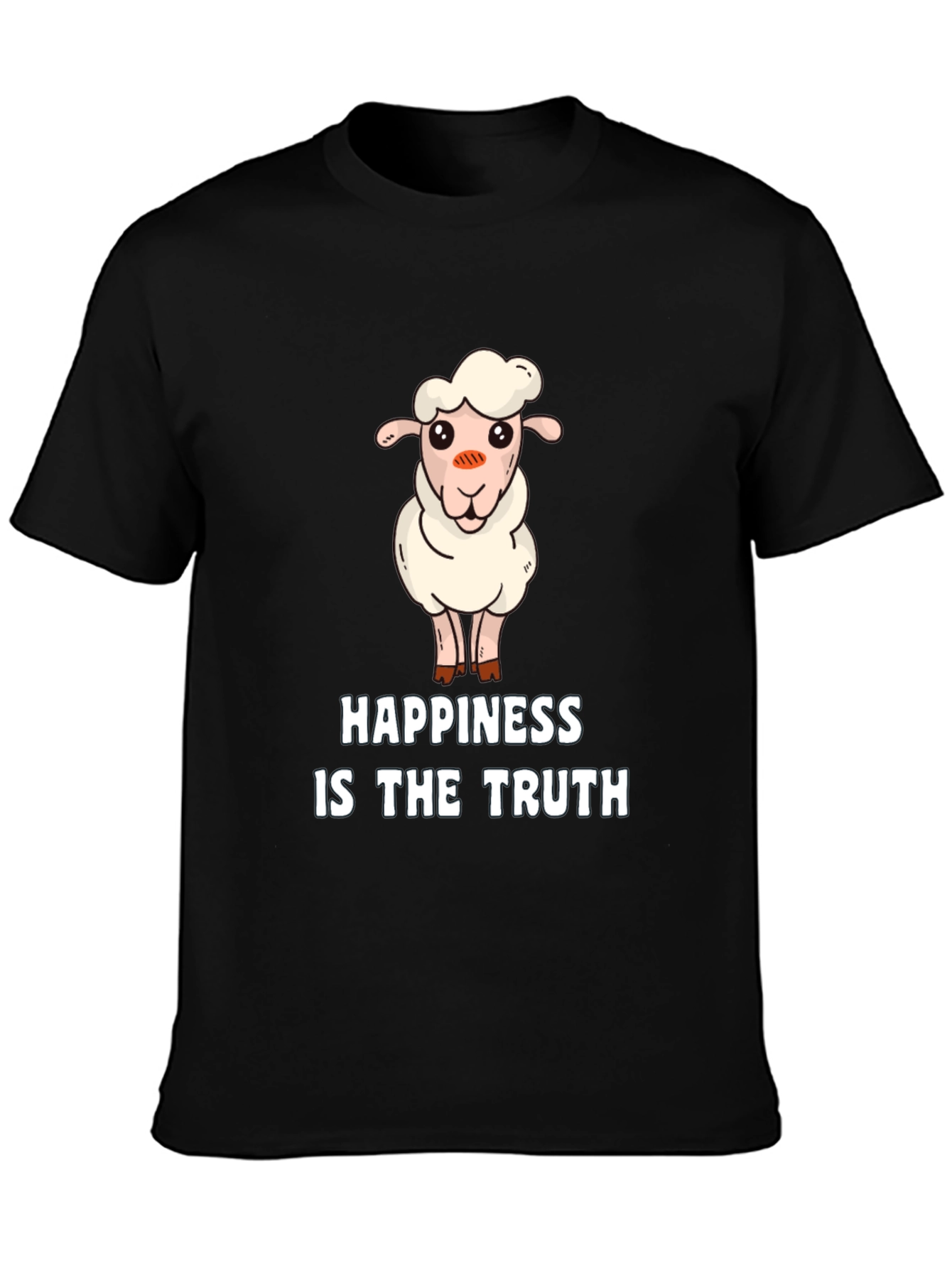 Cute Sheep T-Shirt - Happiness is the Truth