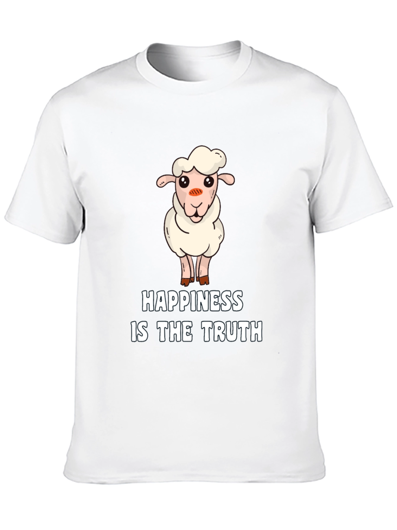 Cute Sheep T-Shirt - Happiness is the Truth