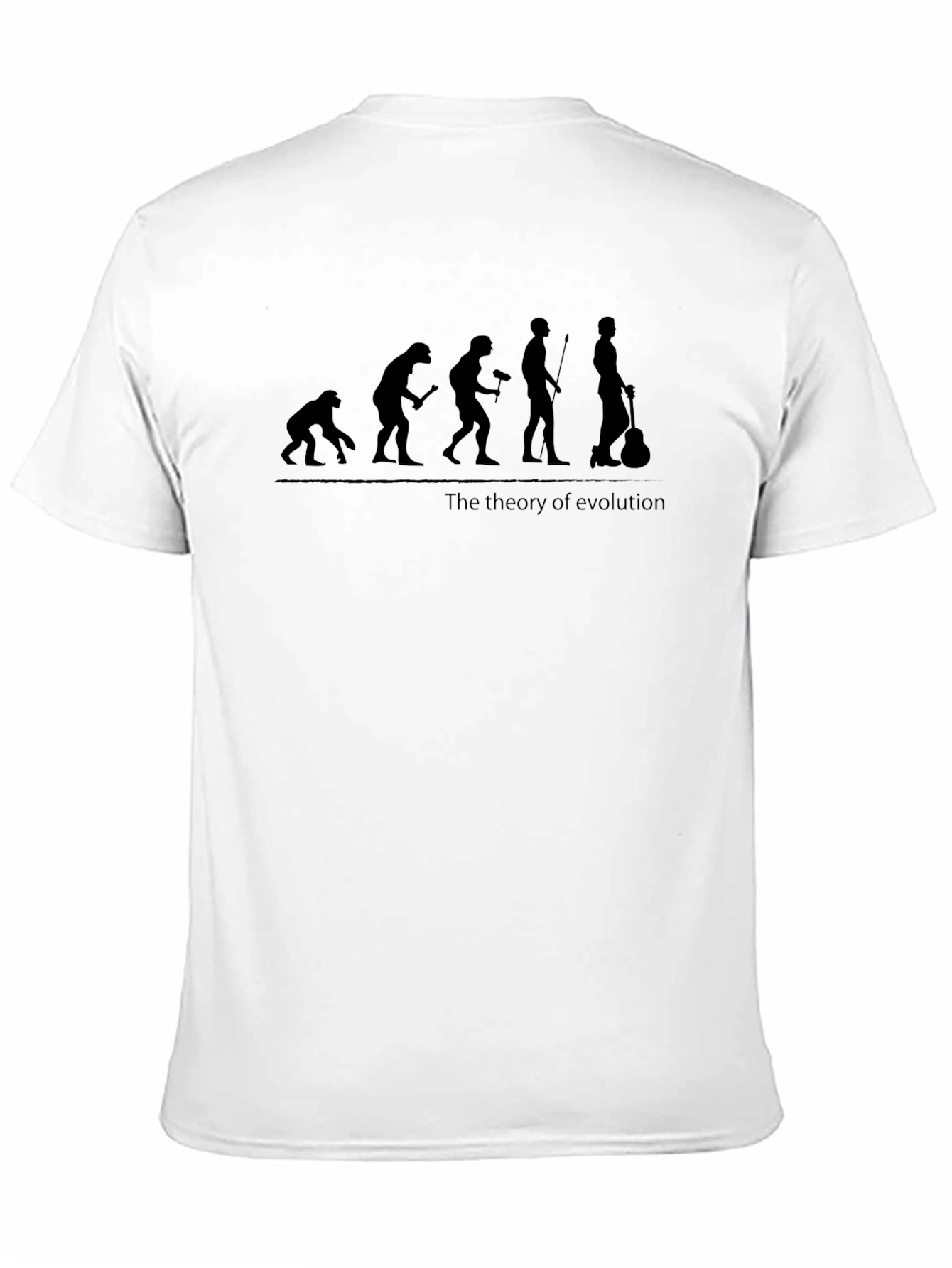 Evolution of Man Guitarist Graphic T-Shirt - Black