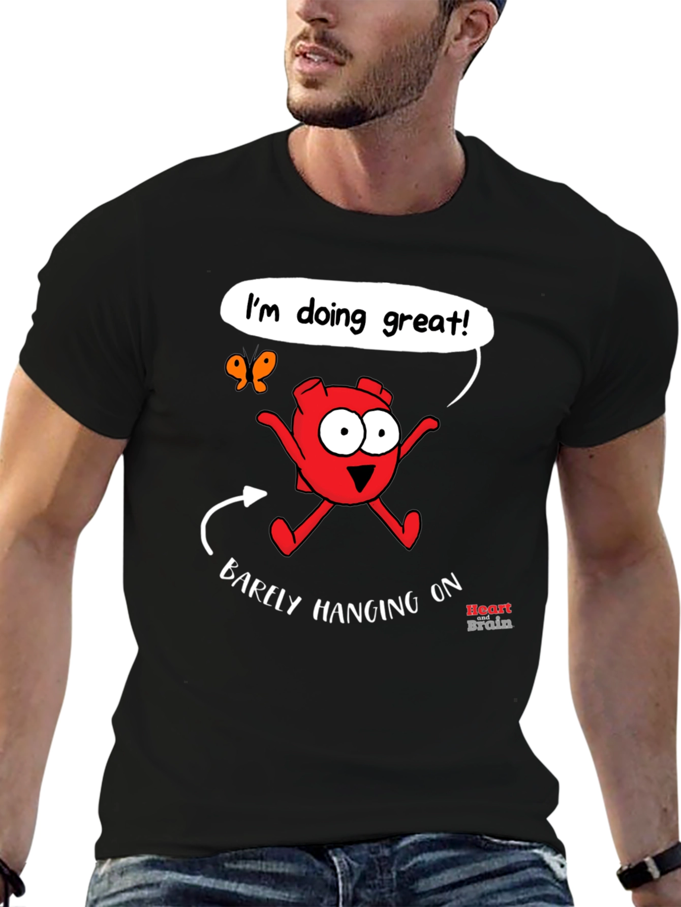Funny Barely Hanging On Graphic Tee