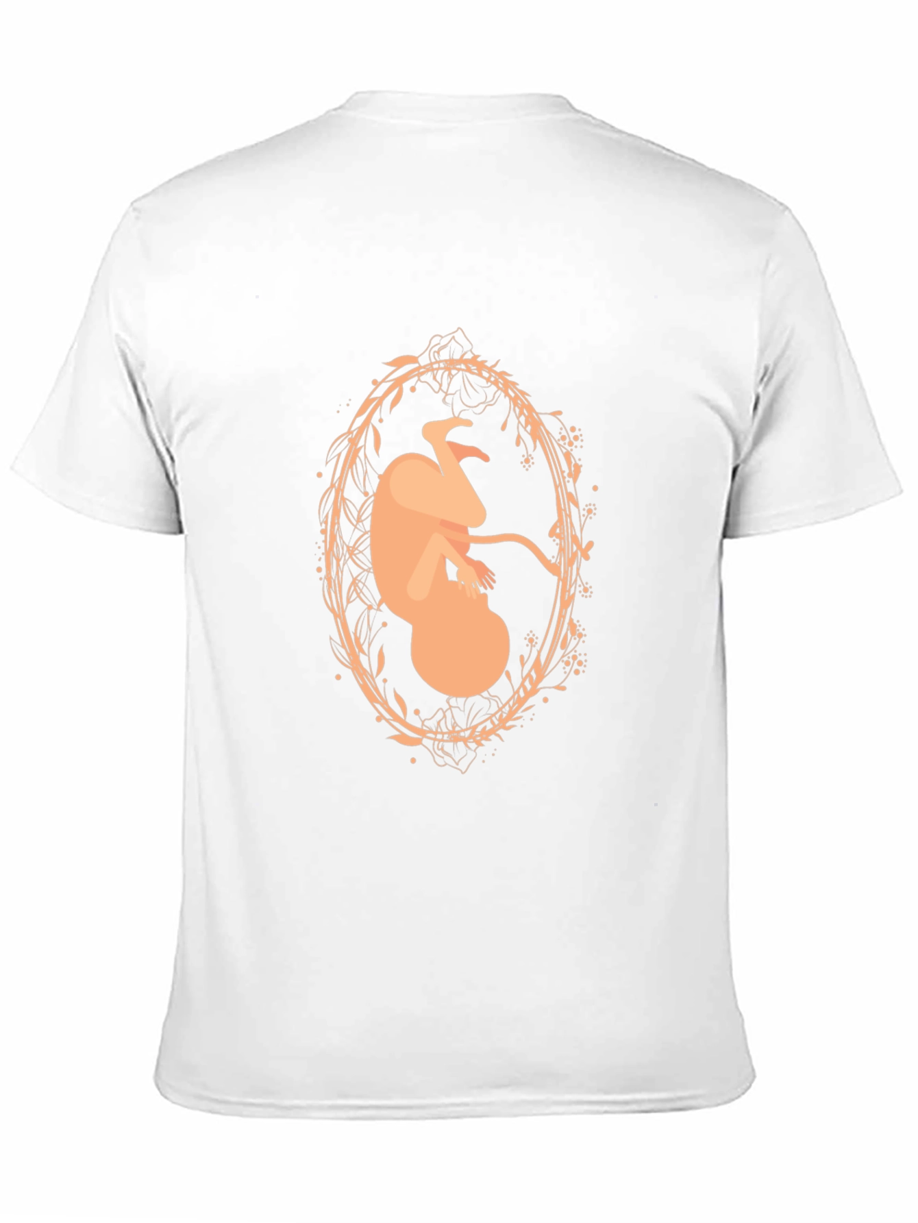 Abstract Fetus Graphic Black T-Shirt